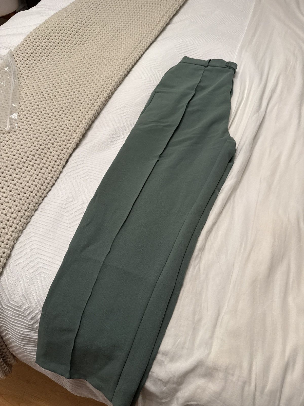 About:Blank Pleated sage trousers Size US 33 - 6 Thumbnail