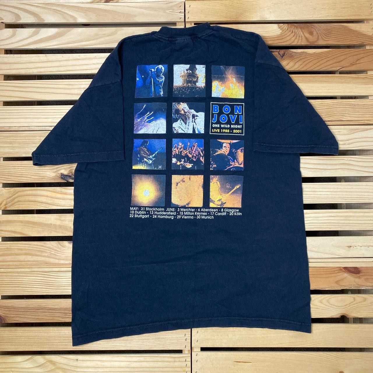 Other Vintage Bon Jovi Tour 2001 Black Band Tee Size Large Size US L / EU 52-54 / 3 - 2 Thumbnail