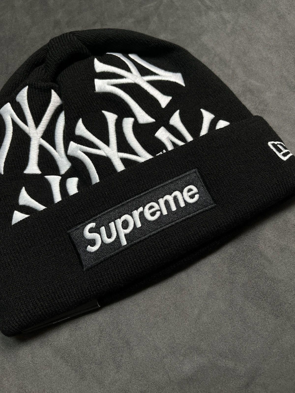 MLB × Supreme Rare FW21 Supreme New York Yankees New Era Box Logo Beanie Size ONE SIZE - 6 Thumbnail