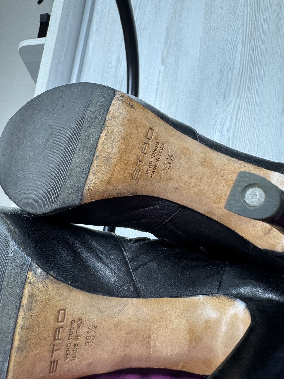 Etro ETRO black soft leather knee length heel boots Size US 9.5 / IT 39.5 - 18 Thumbnail