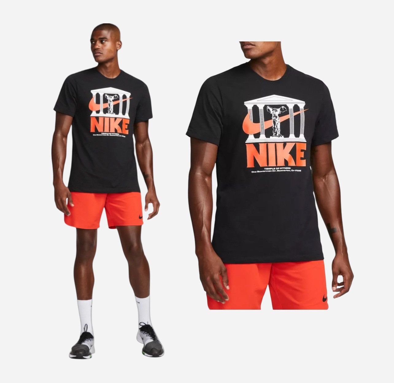 Nike Nike Temple of Fitness Black Graphic Logo T-Shirt Sz L Size US L / EU 52-54 / 3 - 5 Thumbnail