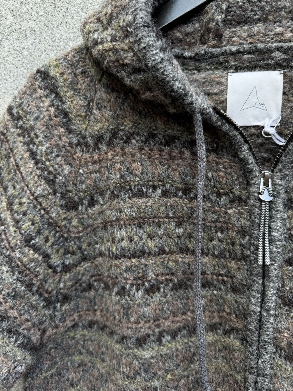 ROA ROA Fair Isle Felted Knit Zip Up Hoodie Size US XL / EU 56 / 4 - 4 Thumbnail