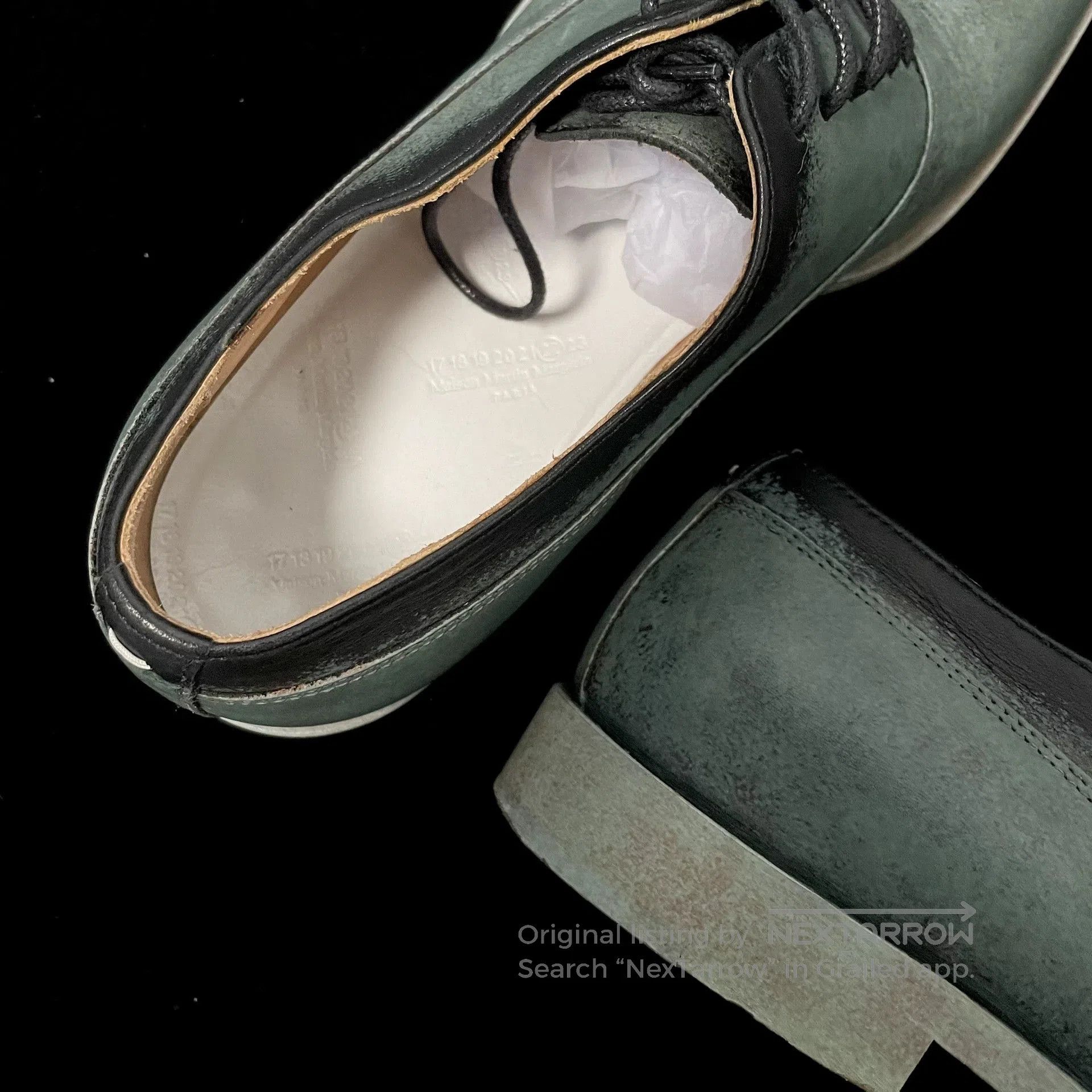 Maison Margiela Maison Martin Margiela Green Derby Shoes. Size US 6.5 / EU 39-40 - 5 Thumbnail