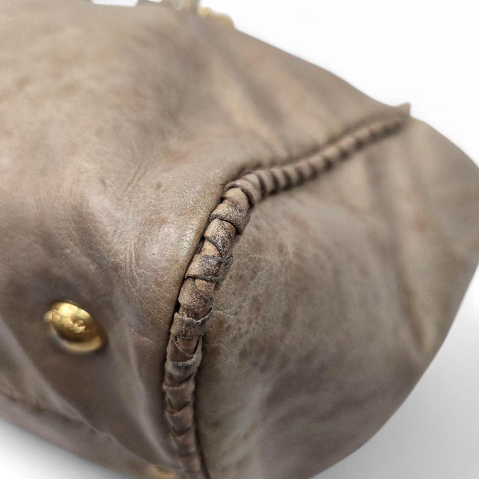 Prada Prada - Beige Leather Handbag with Detachable Strap Size ONE SIZE - 5 Thumbnail