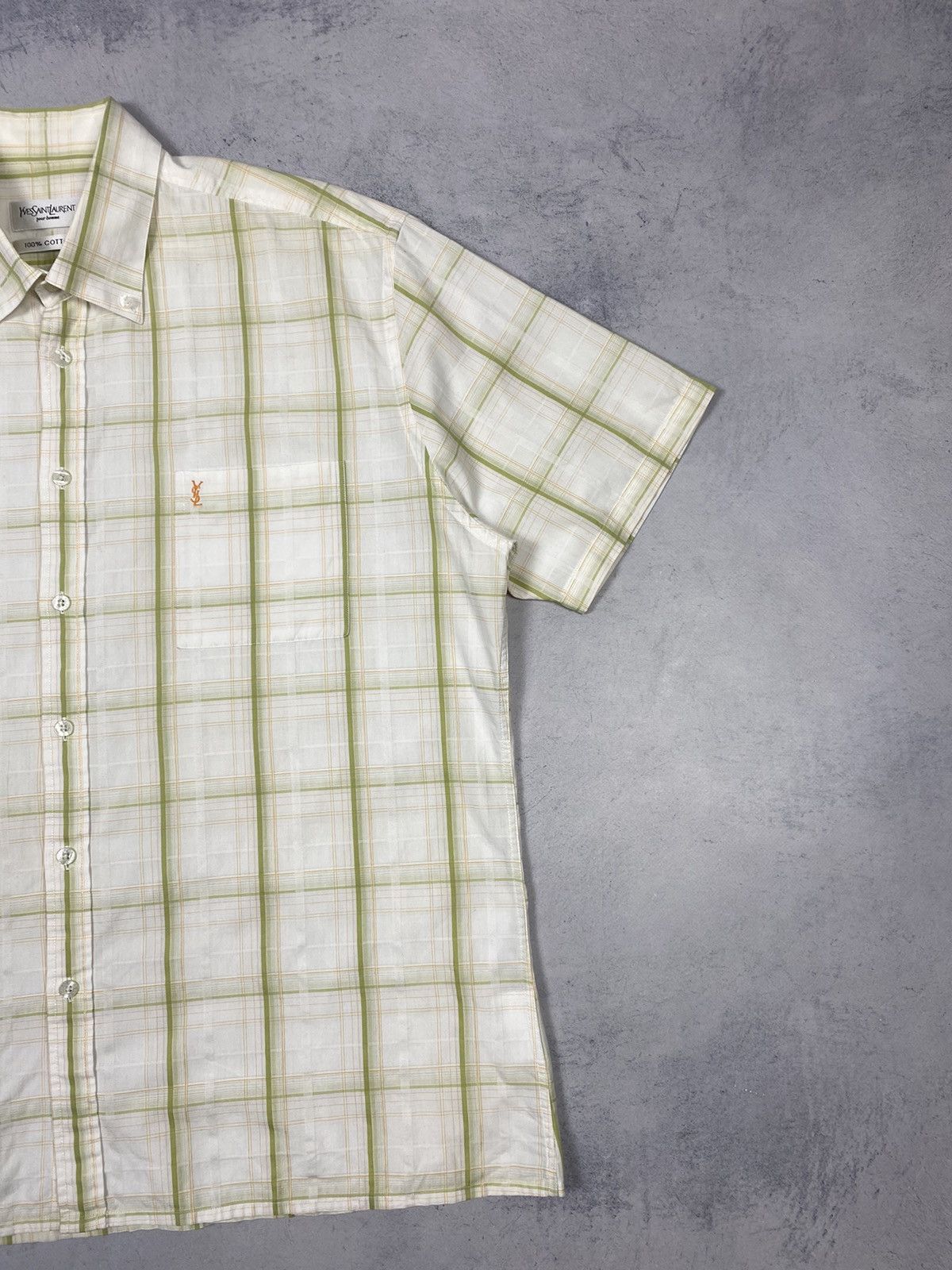 Yves Saint Laurent Vintage Yves Saint Laurent Checkered Button Up Shirt Men’s Size US XL / EU 56 / 4 - 4 Thumbnail