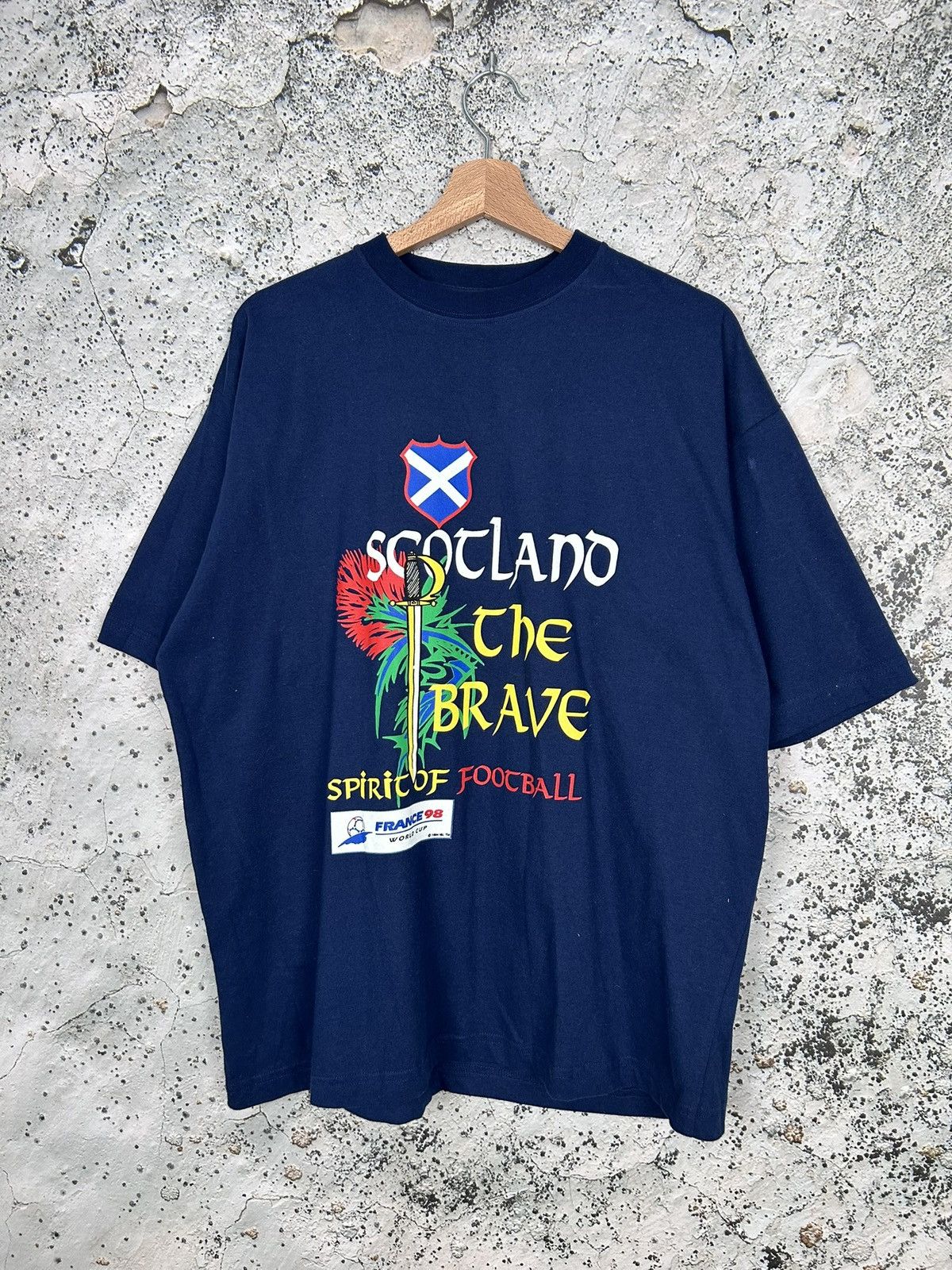 Vintage Scotland France 1998 World Cup Graphic Tee Football Soccer Size US L / EU 52-54 / 3 - 1 Thumbnail
