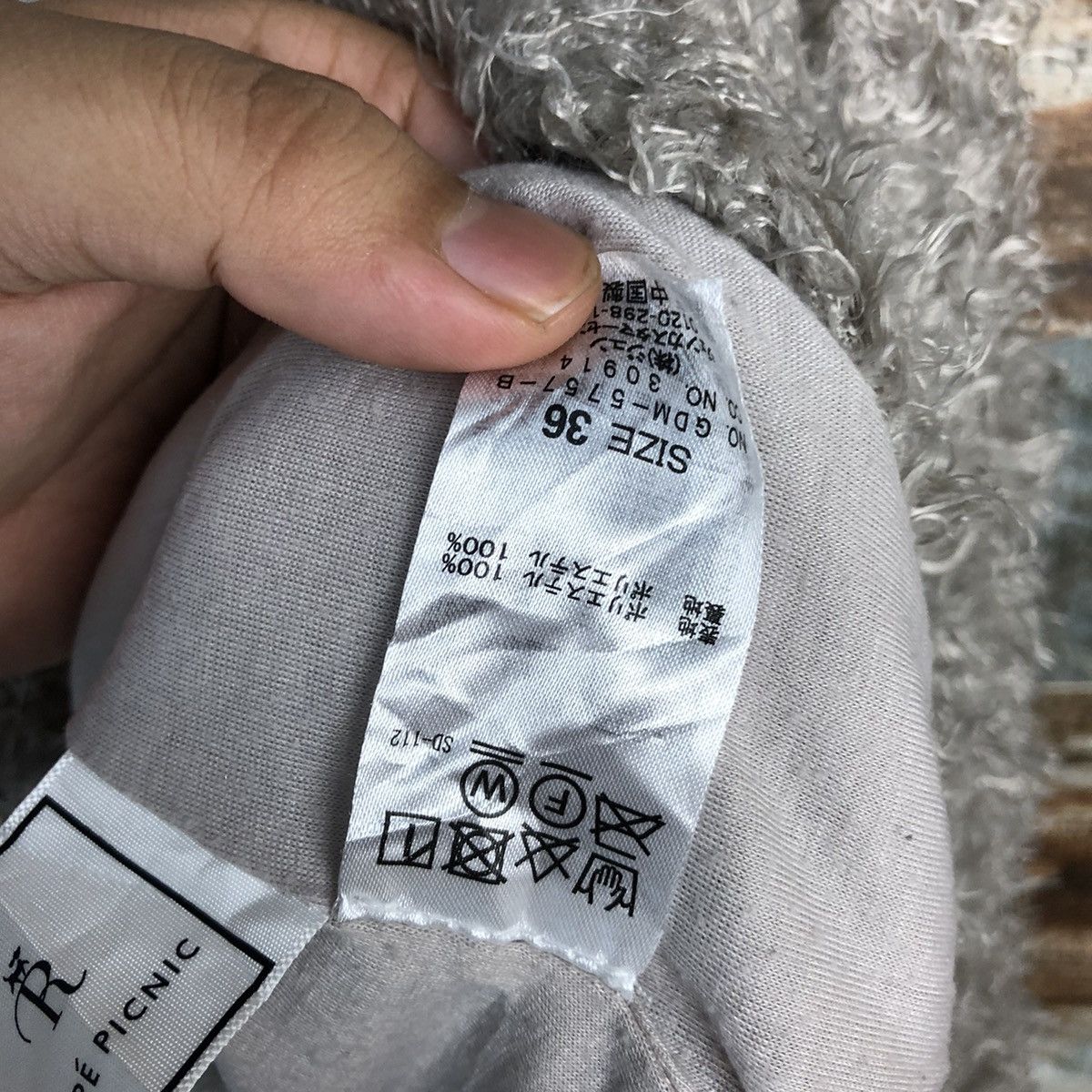 Japanese Brand DL Rope Picnic Grey Mohair Knitwear #C425 Size XS / US 0-2 / IT 36-38 - 10 Thumbnail