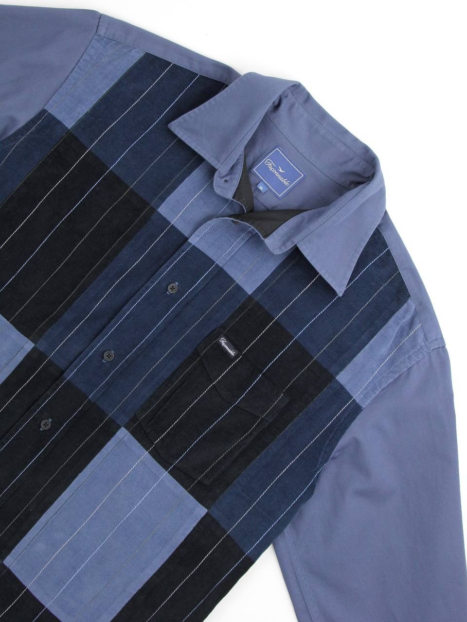 Faconnable FAÇONNABLE Cotton shirt with corduroy insert Size US M / EU 48-50 / 2 - 6 Thumbnail