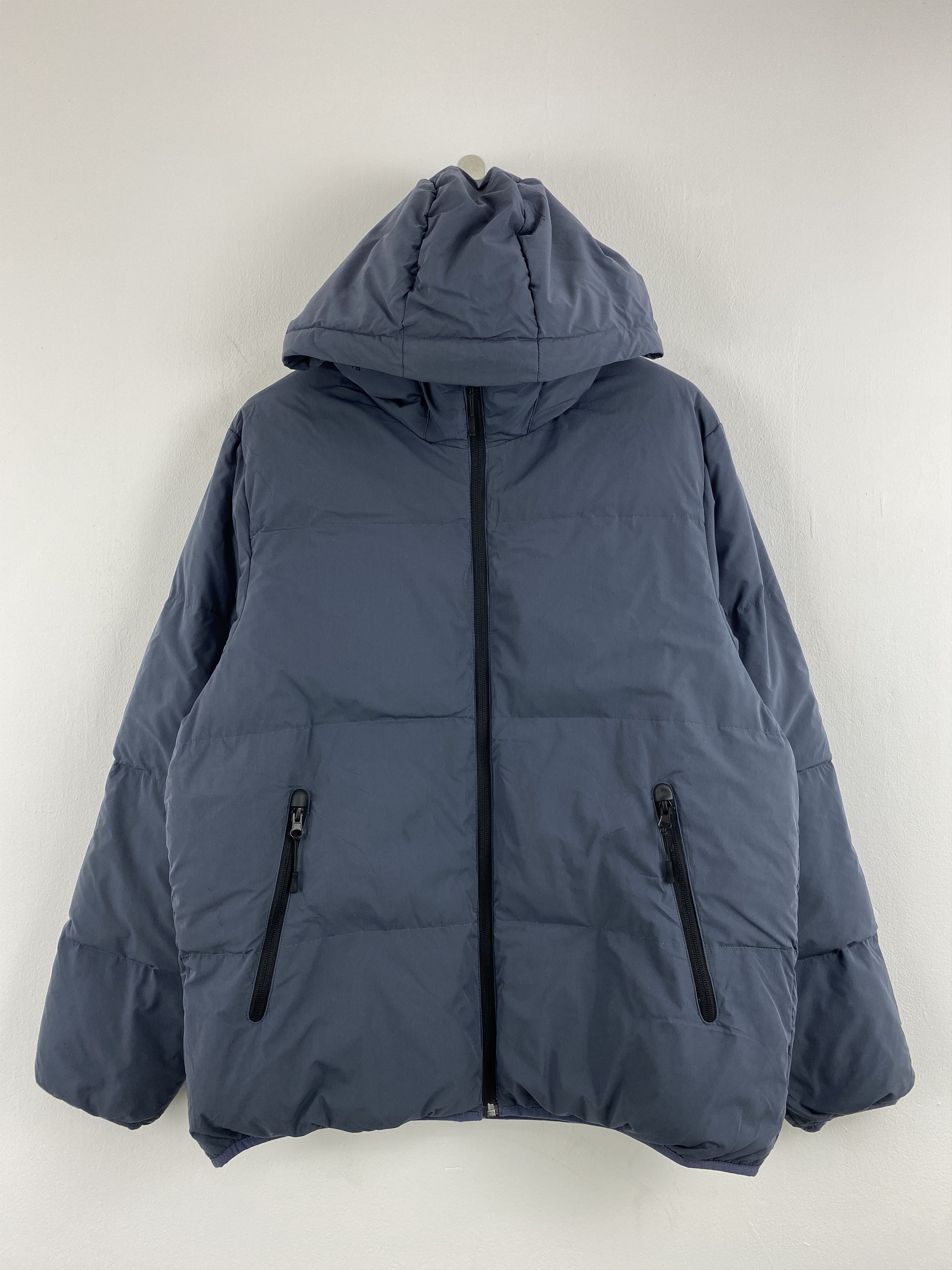 Gu Japanese Brand Zipper Ups Puffer Jacket Blue JA0090