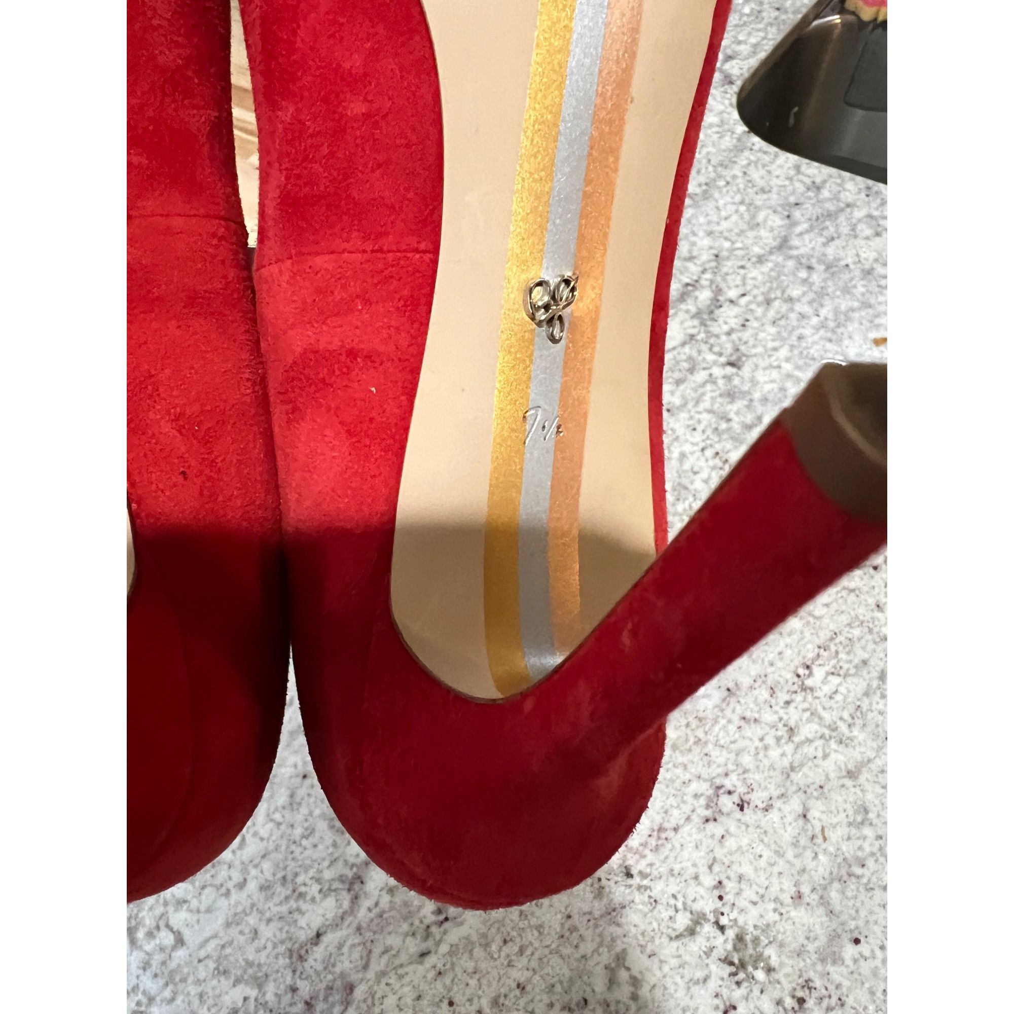 Sam Edelman SAM EDELMAN Womens Hazel Red Heels - Size 7.5 Size US 7.5 / IT 37.5 - 6 Thumbnail