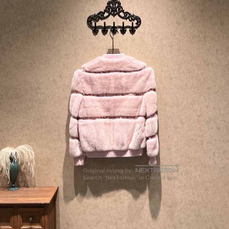 Valentino Valentino Sakura pink mink fur coat Size S / US 4 / IT 40 - 2 Thumbnail