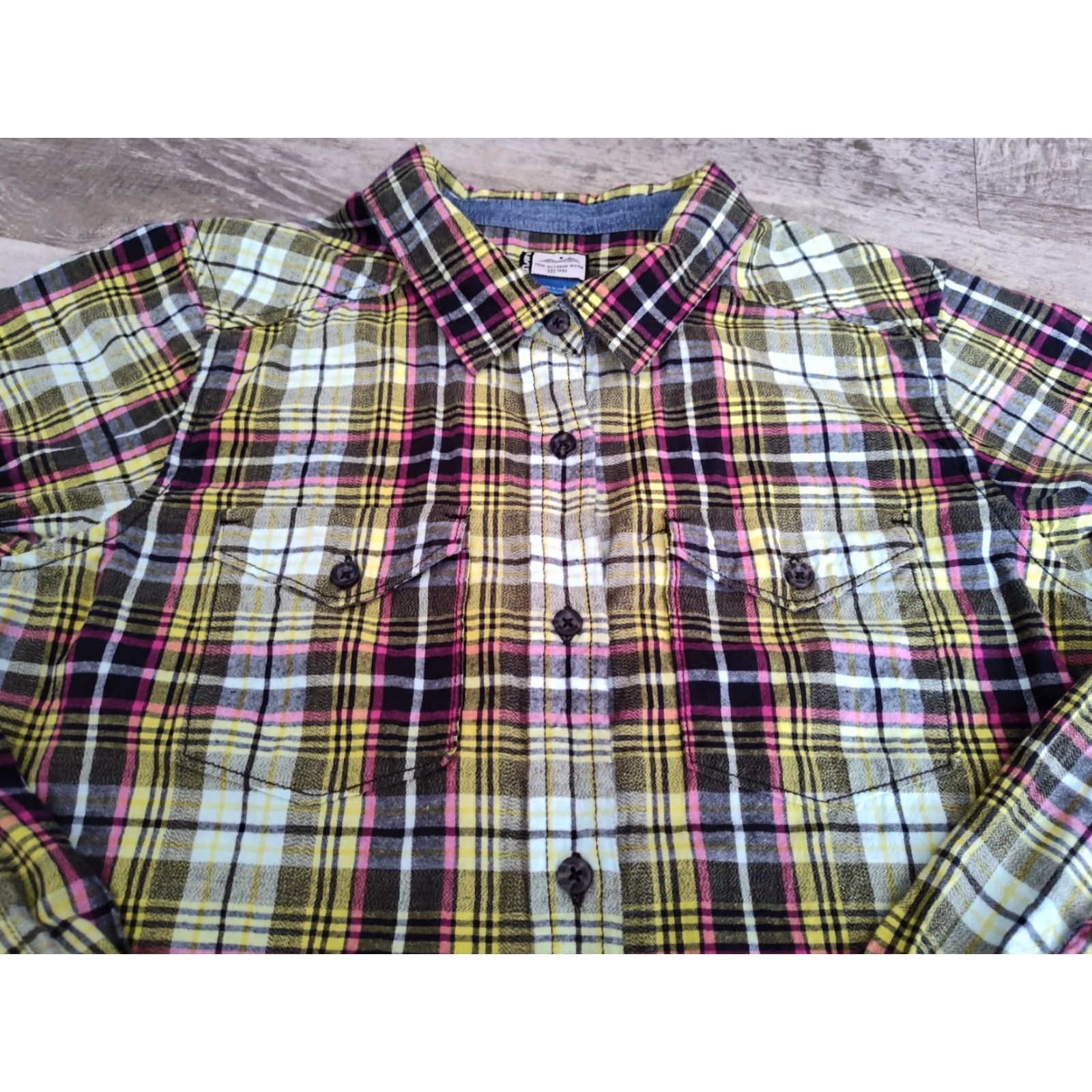 KAVU KAVU Women's Button-Up Flannel Shirt Long Sleeve Casual Travel Plaid Elbow Pads Flip Cuff Cotton M Multicolor Size M / US 6-8 / IT 42-44 - 6 Thumbnail