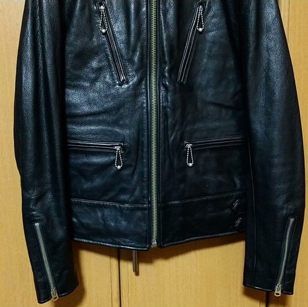 Japanese Brand IZREEL Cowhide Single Rider Jacket Japan. Size US S / EU 44-46 / 1 - 3 Thumbnail
