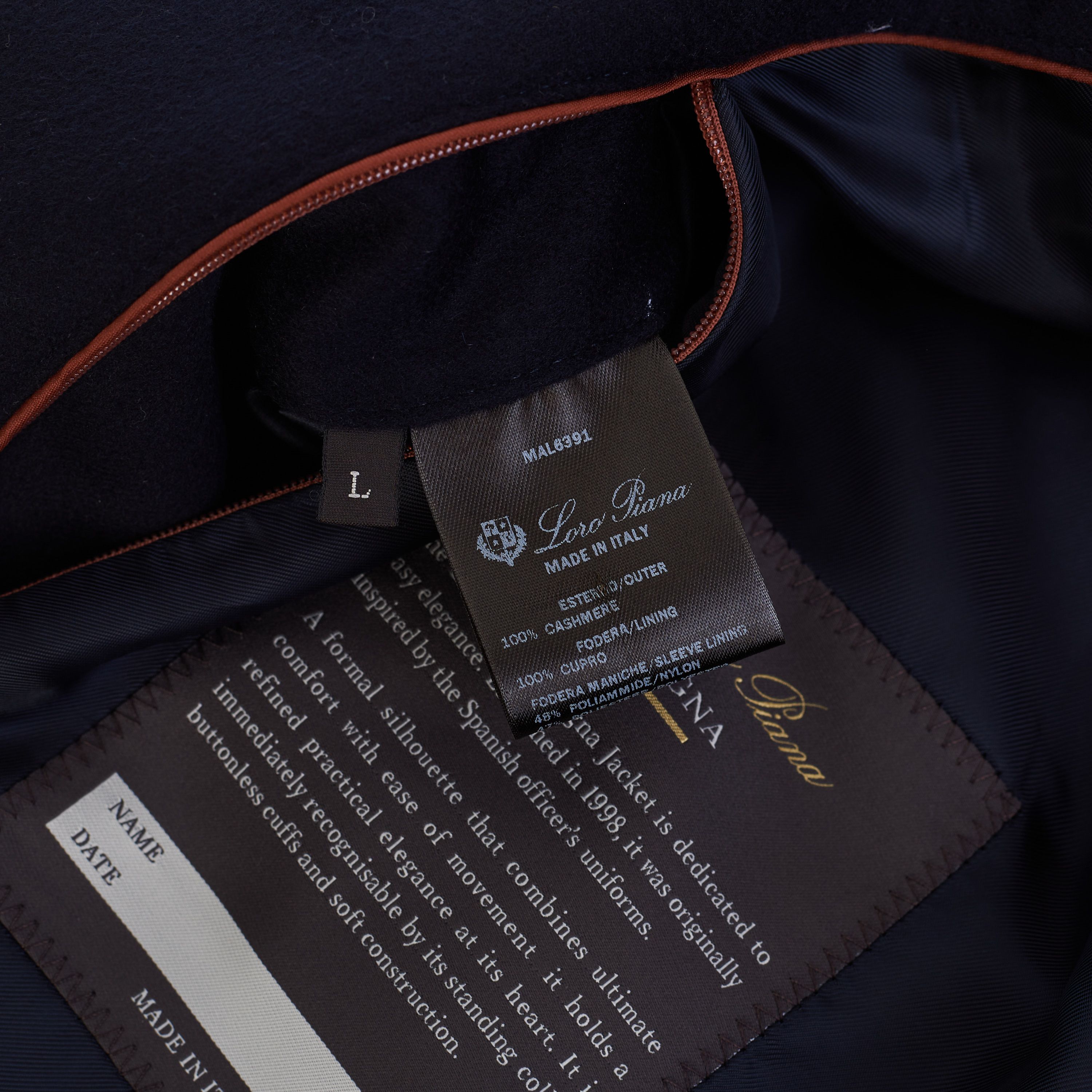 Loro Piana Spagna Jacket In Navy Blue Double Faced Cashmere Size US L / EU 52-54 / 3 - 13 Thumbnail