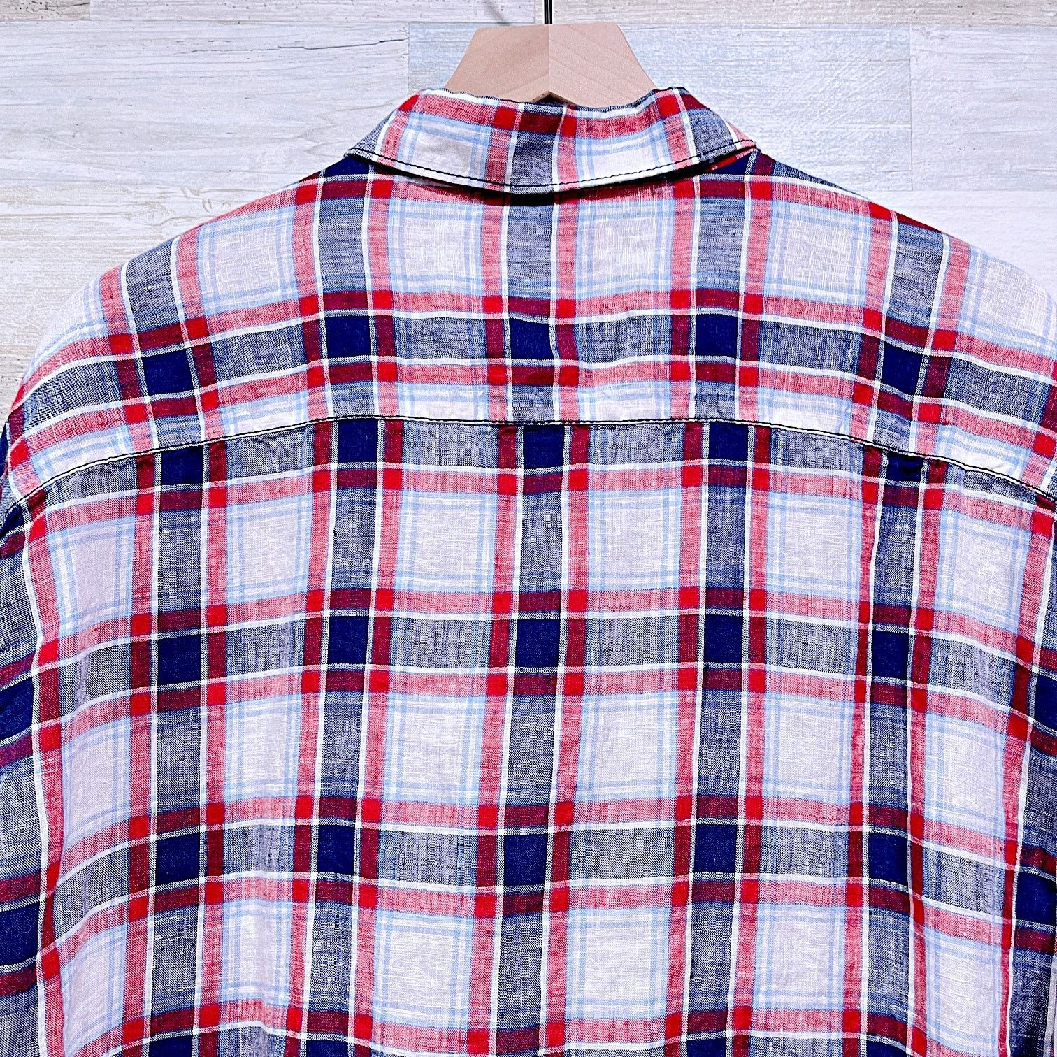 Bullock & Jones Bullock & Jones 100% Linen Sport Shirt Plaid Mens XXL Size US XXL / EU 58 / 5 - 4 Thumbnail
