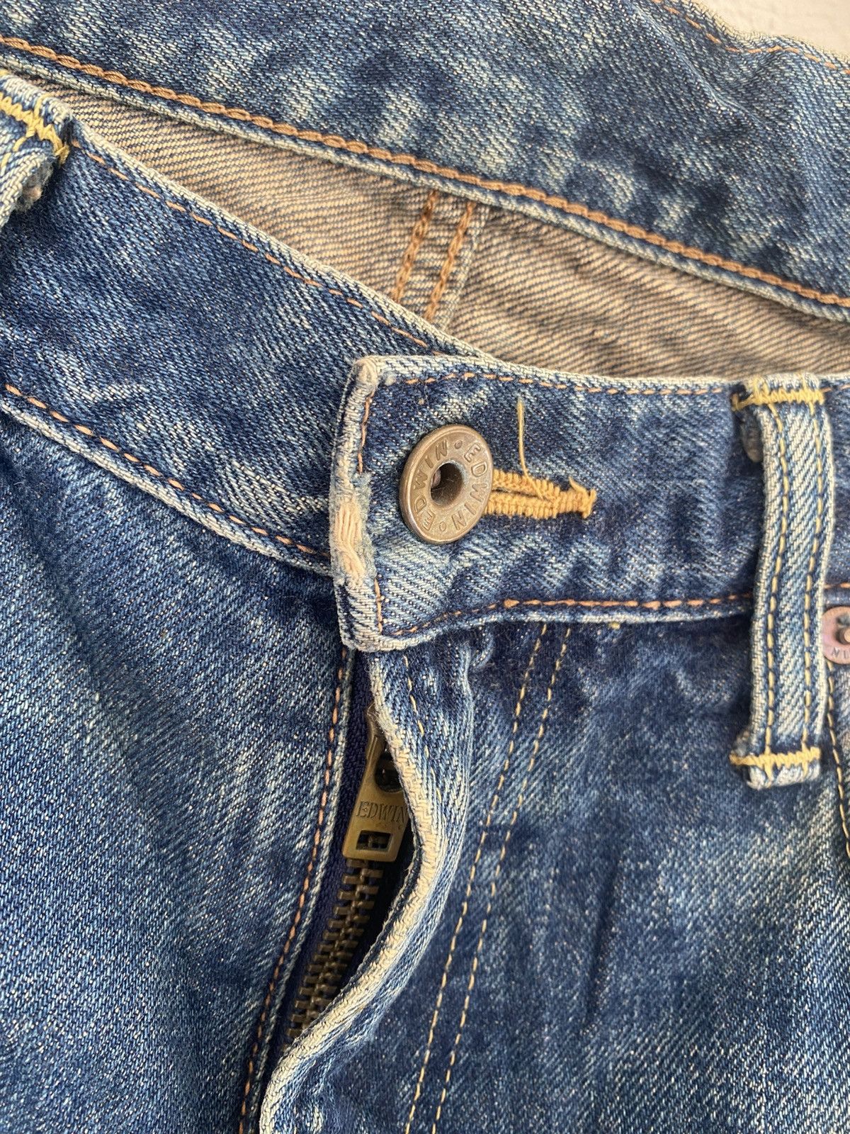 Edwin Edwin 505xx Selvedge Distressed Denim Size US 30 / EU 46 - 7 Thumbnail