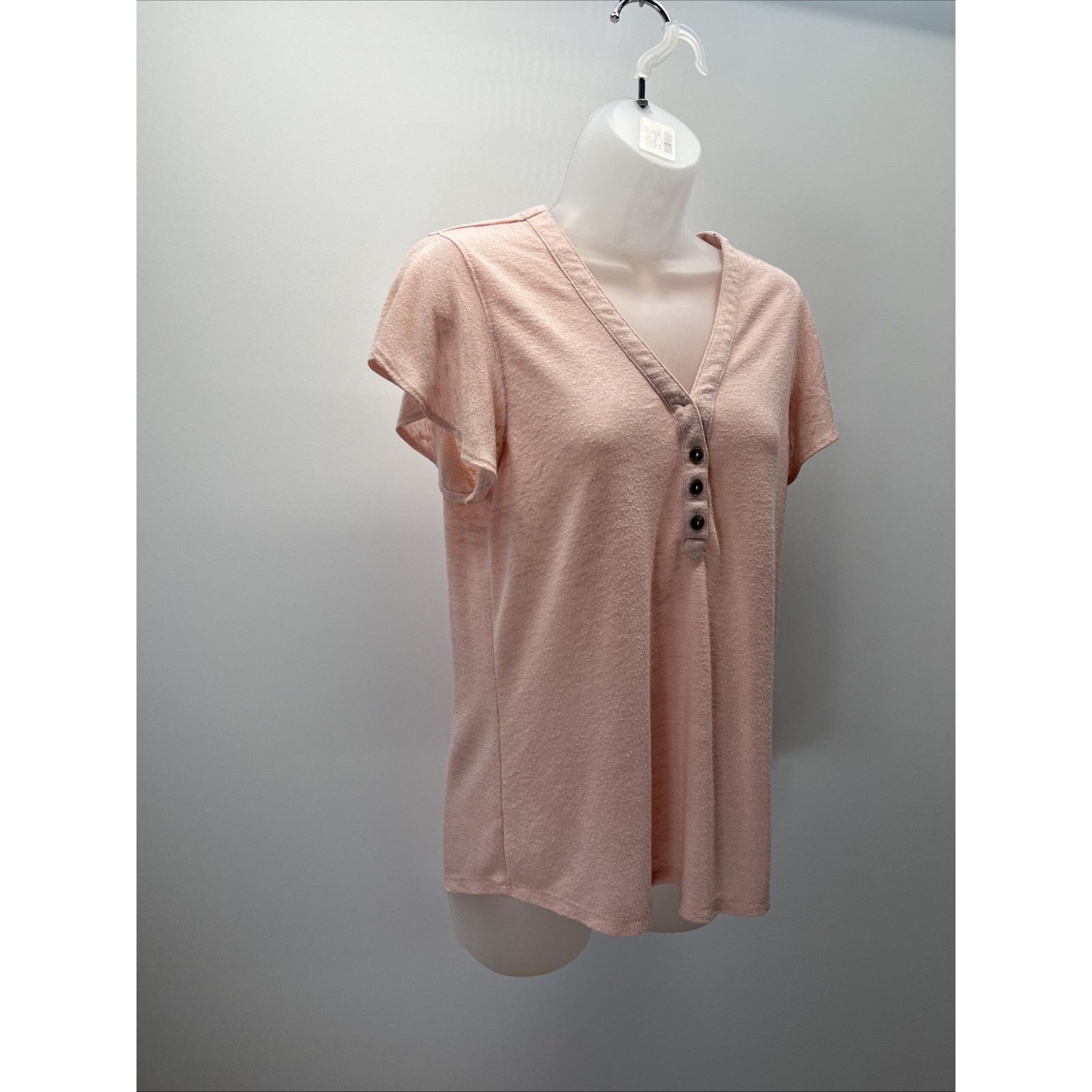 Other Democracy Pink Cap Knit Top Womens Size M Size M / US 6-8 / IT 42-44 - 2 Thumbnail