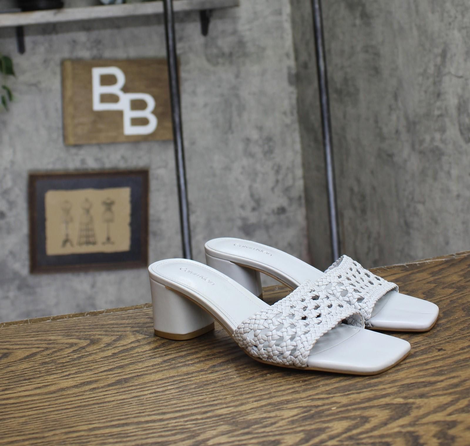 Calvin Klein Calvin Klein Brianny Woven Slip-on Sandals Light Blue 6.5m Size US 6.5 / IT 36.5 - 1 Thumbnail