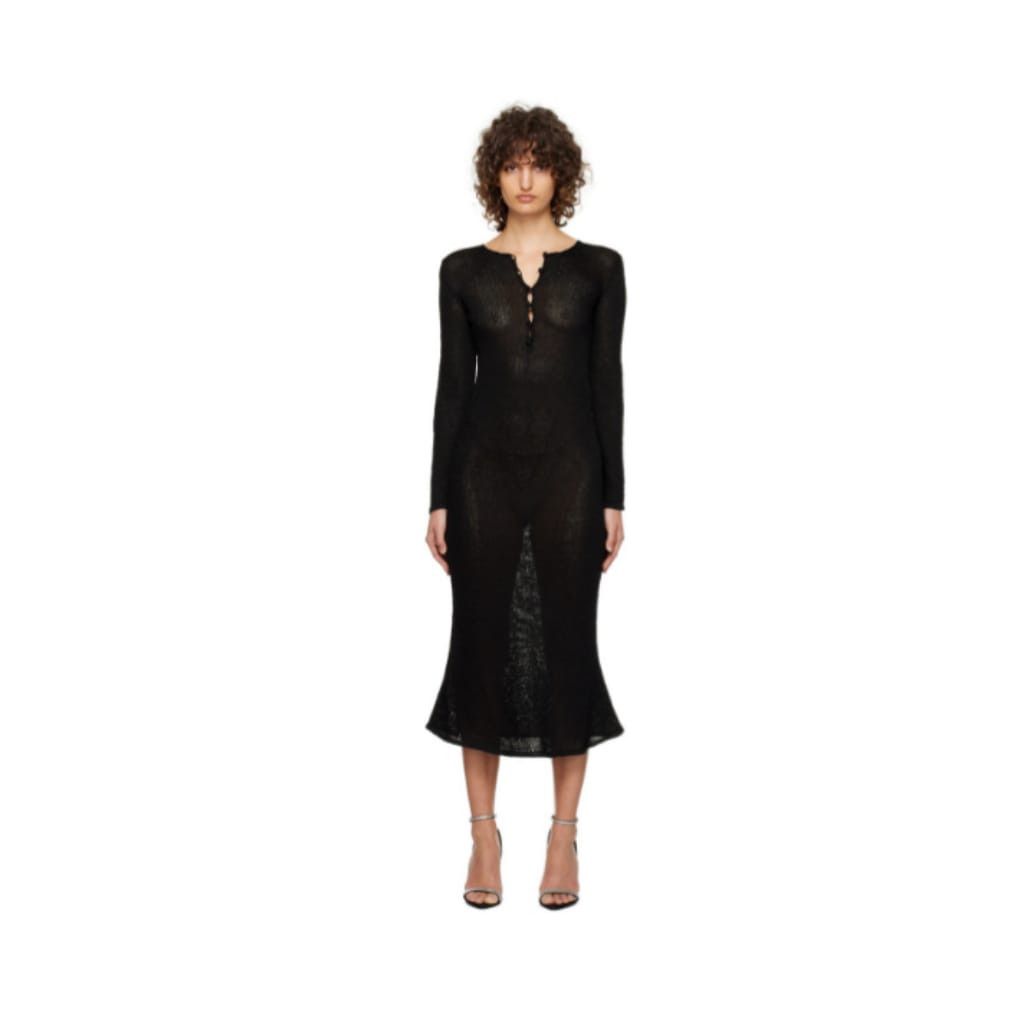 Tom Ford o1y0126 Midi Dress in Black Size XXS / US 00 / IT 34 - 1 Thumbnail