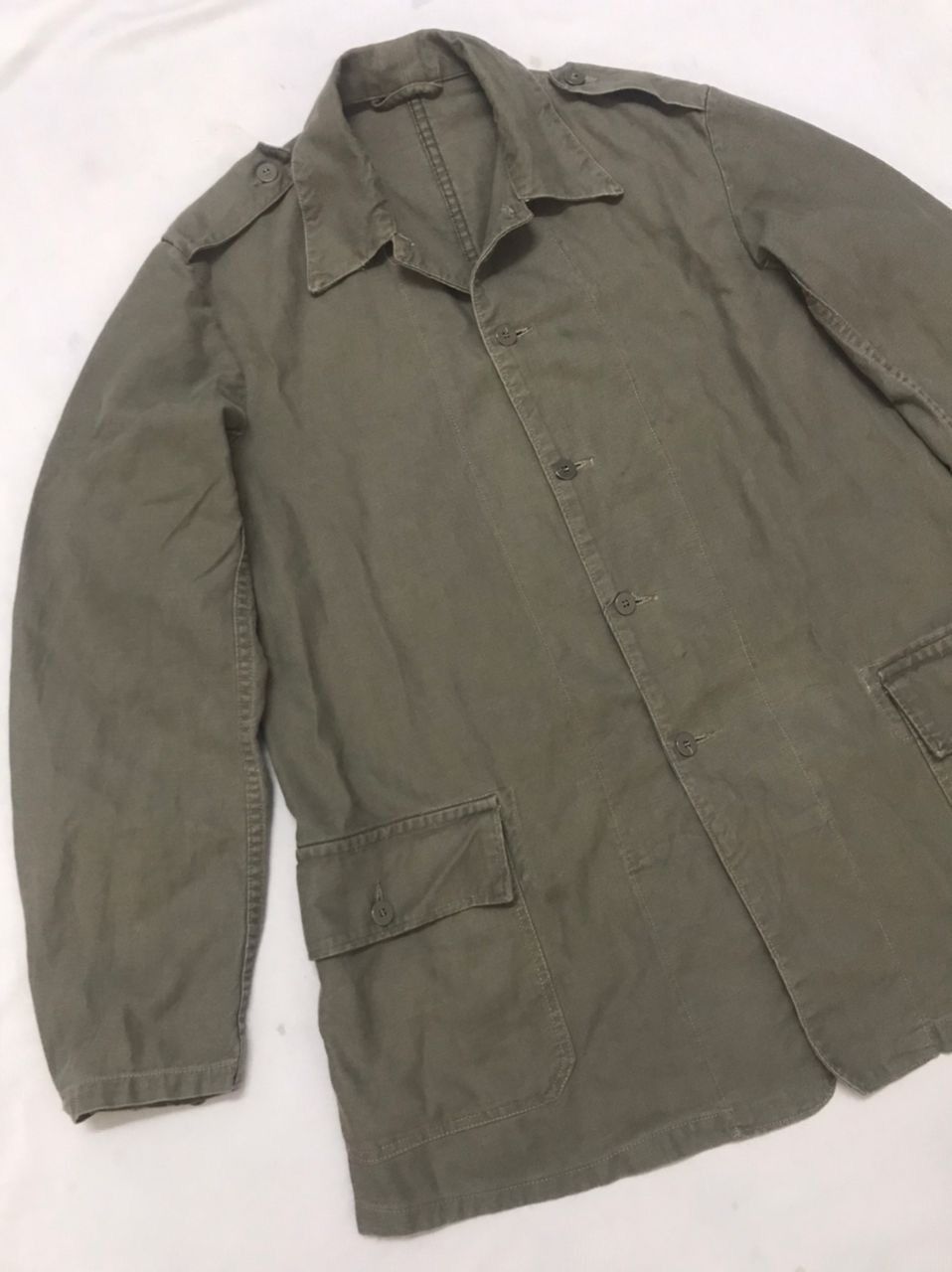 Vintage Vintage 60s 70s Swedish Army Chore Coat Size US L / EU 52-54 / 3 - 3 Thumbnail