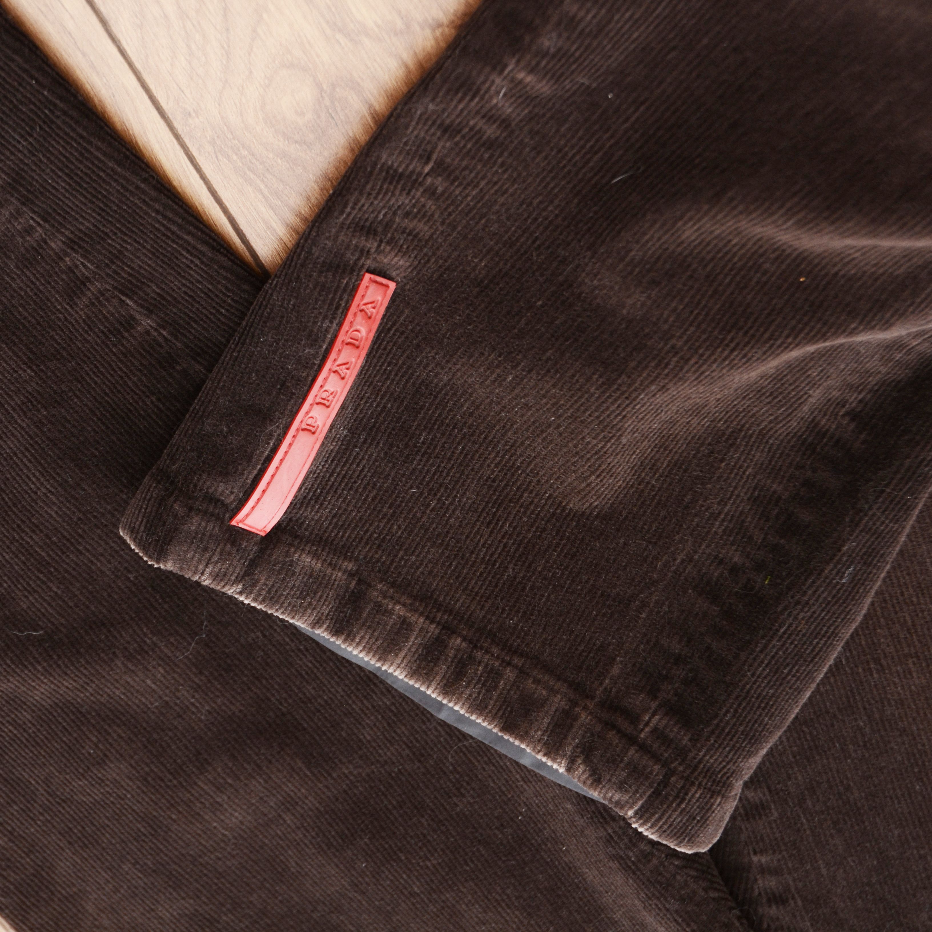 Prada Prada Linea Rossa Vintage Corduroy Brown Pants Sz 40 00s Y2K Size 40" / US 18 - 11 Thumbnail