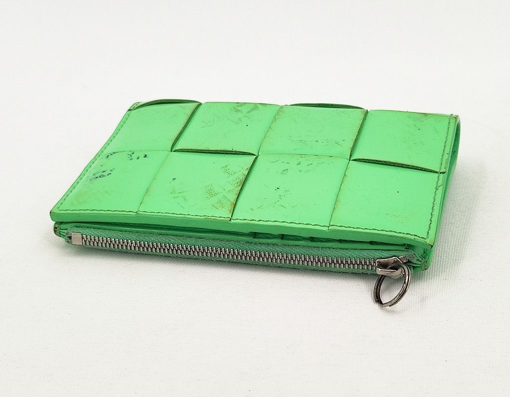 Bottega Veneta original BOTTEGA VENETA green cassette enamel leather wallet Size ONE SIZE - 12 Thumbnail