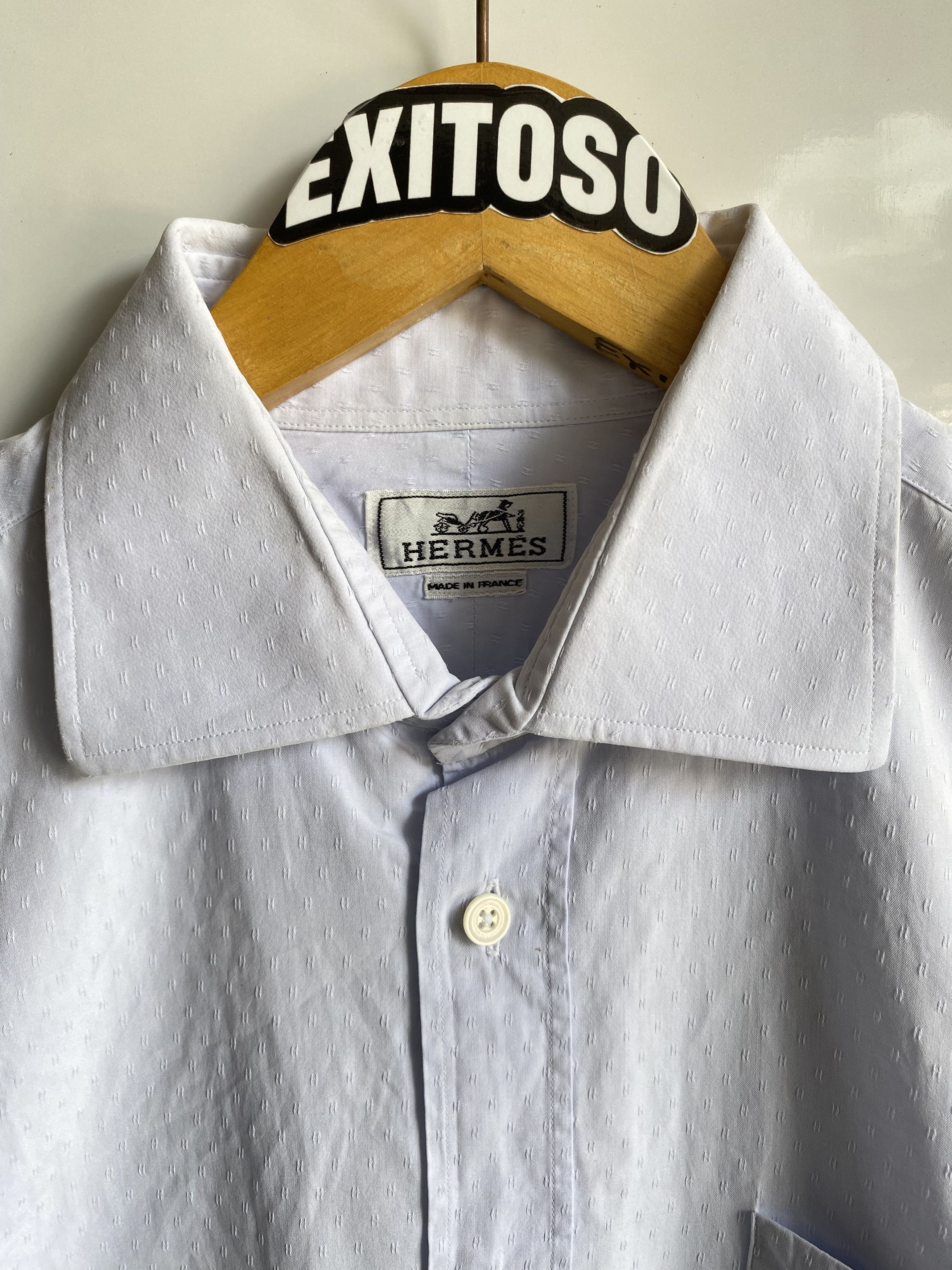 image of Archival Clothing x Hermes Accept Offer Hermes Vintage Shirt in White, Men's (Size Medium)