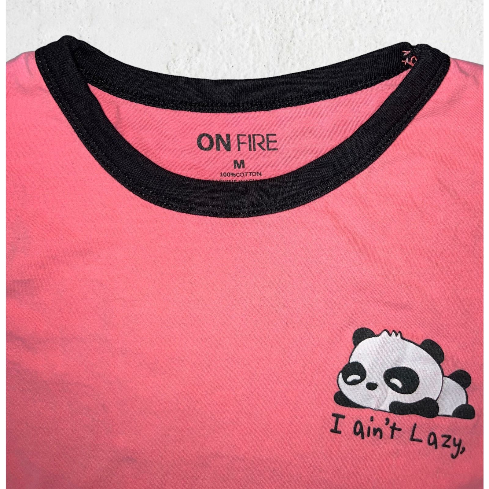 Xavier Delcour Lazy Panda Pink Shirt - On Fire - Size Medium Size M / US 6-8 / IT 42-44 - 6 Thumbnail