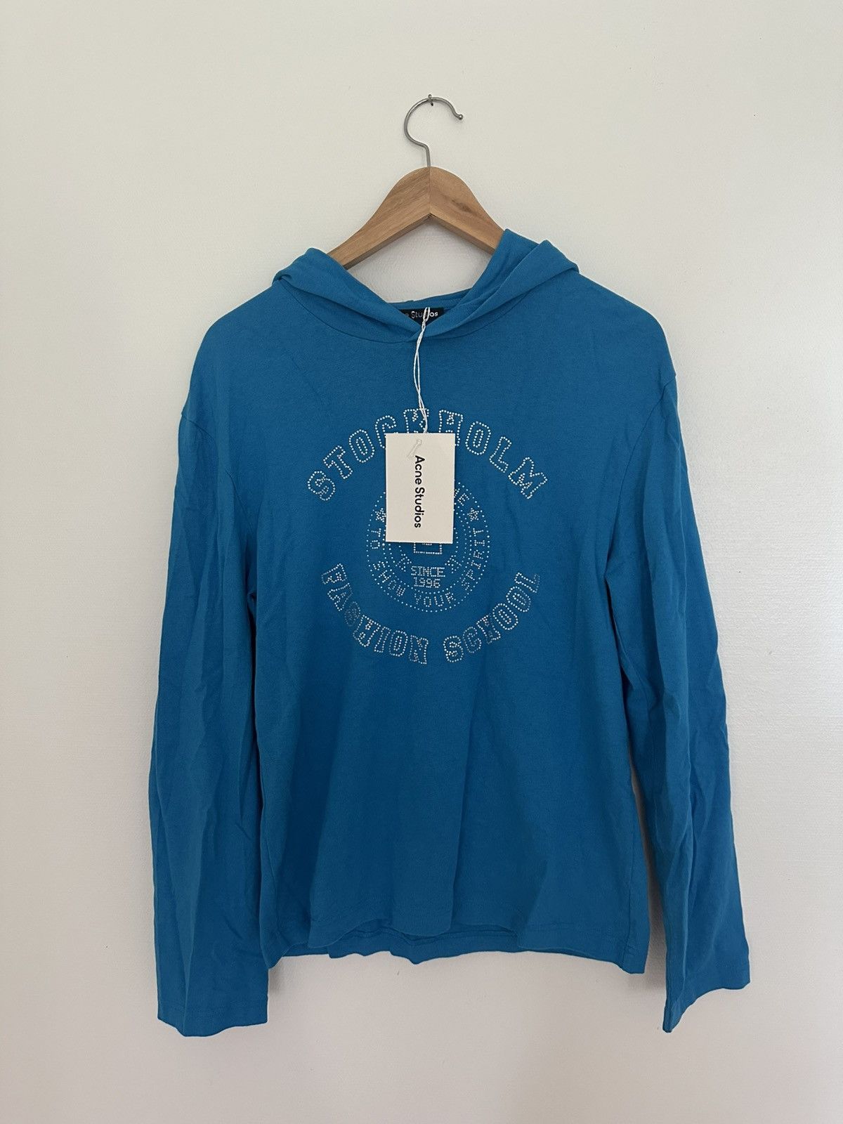Acne Studios Acne Studios blue hoodie longsleeve with glitter rhinestones Size US XS / EU 42 / 0 - 1 Thumbnail