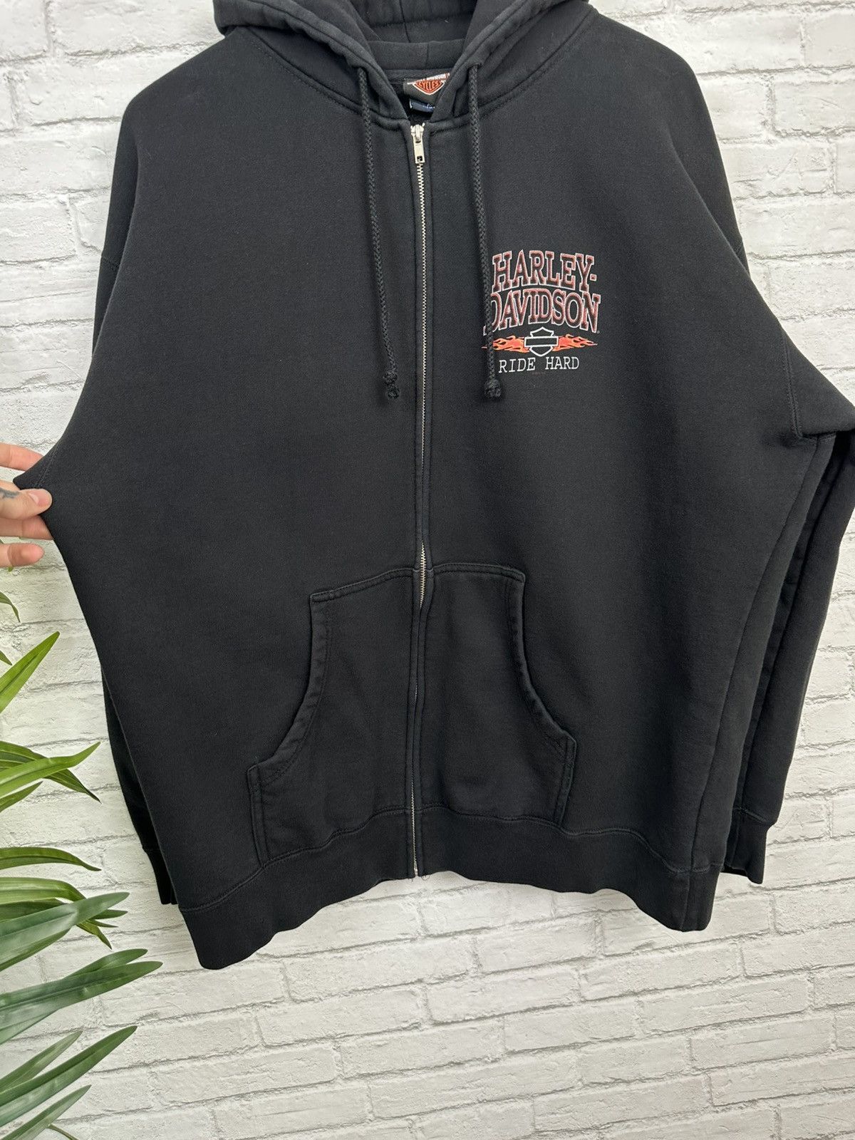 Harley Davidson (XL) SICK FLAMES Harley Davidson Zip Up Hoodie Size US XL / EU 56 / 4 - 7 Thumbnail