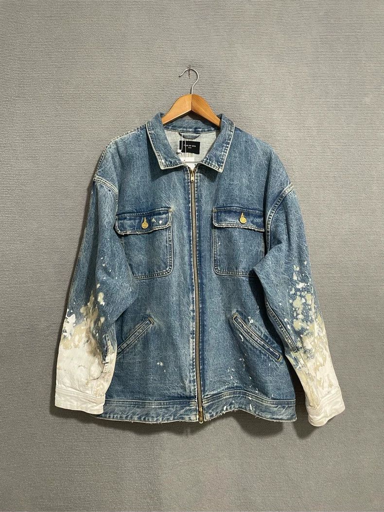 Fear of God FOG Season 5 Denim Splatter Jacket - dmc Size US XL / EU 56 / 4 - 1 Thumbnail