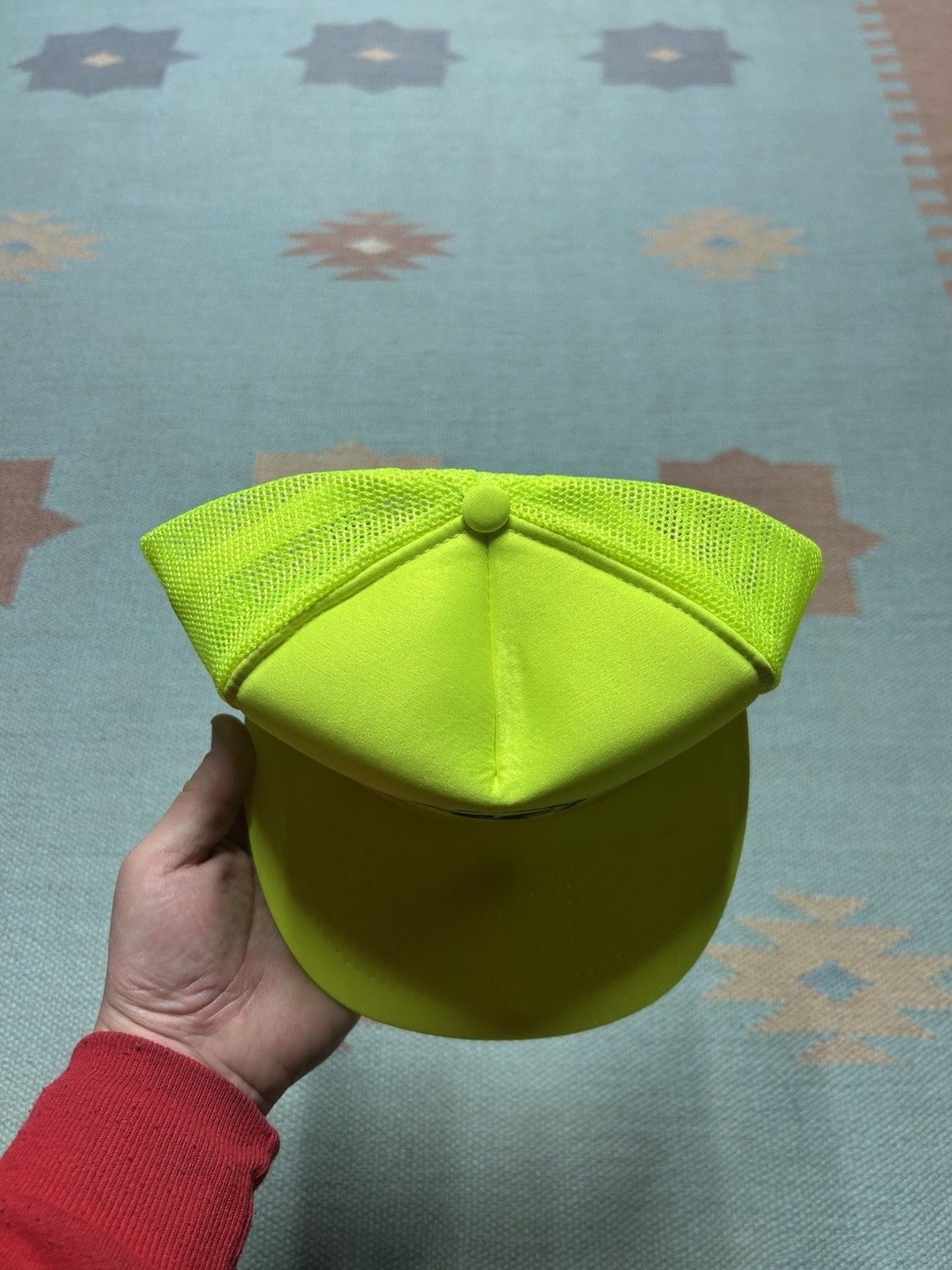 Vintage Vtg 80s trucker hat Tri City Aggregates hi via neon TCA snap Size ONE SIZE - 3 Thumbnail