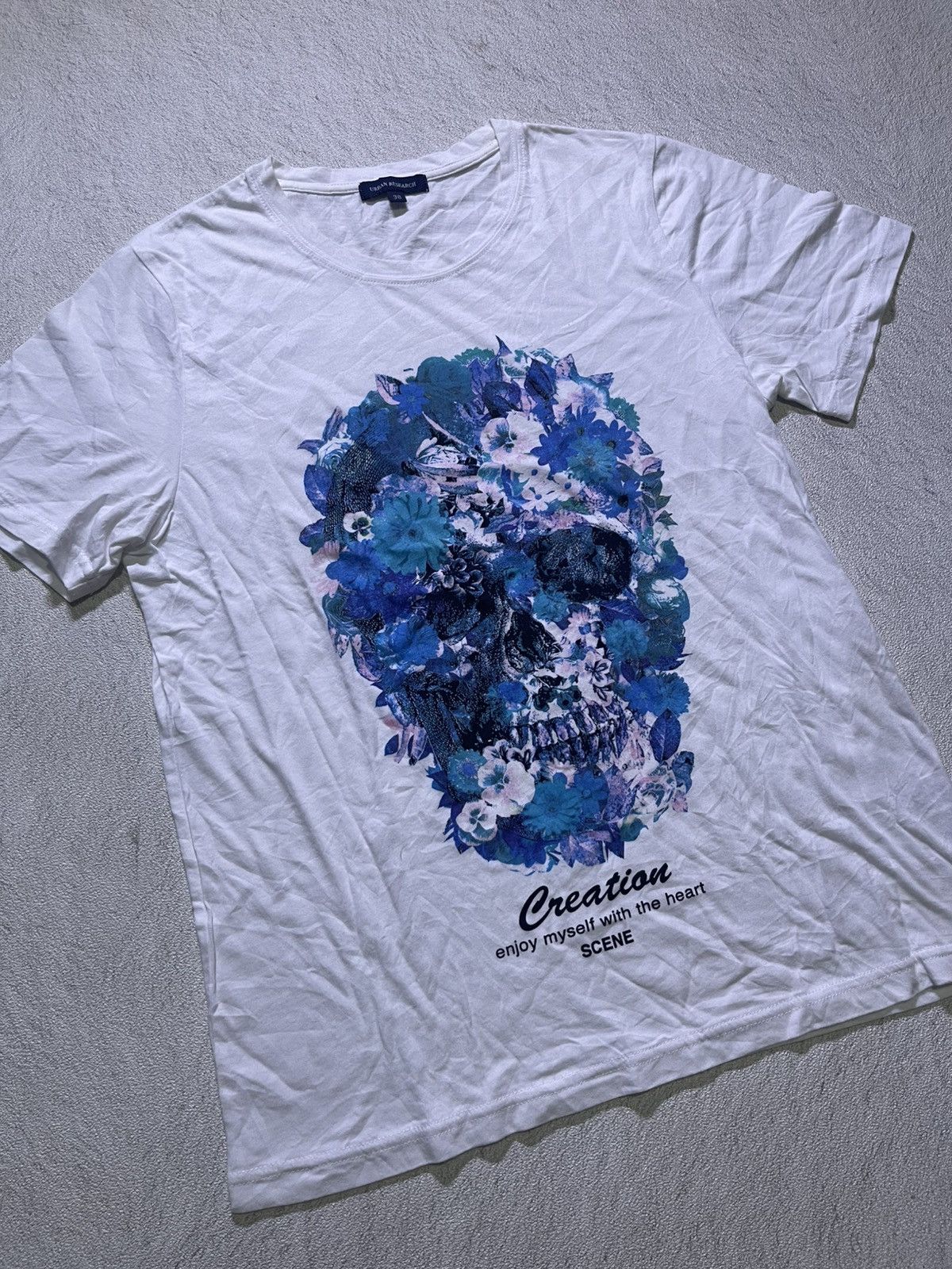Japanese Brand Y2K URBAN RESEARCH short sleeve tshirt big skull motif Size US M / EU 48-50 / 2 - 2 Thumbnail