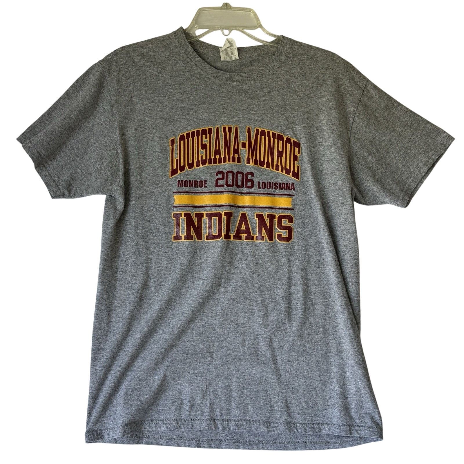 Fruit Of The Loom Louisiana-Monroe Indians 2006 Vintage T-Shirt, Gray, Size M Size US M / EU 48-50 / 2 - 1 Thumbnail