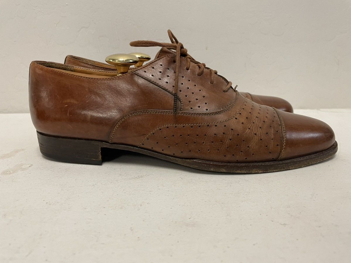 Polo Ralph Lauren × Vintage Perforated Leather Cap Toe Oxfords Size US 9 / EU 42 - 2 Thumbnail