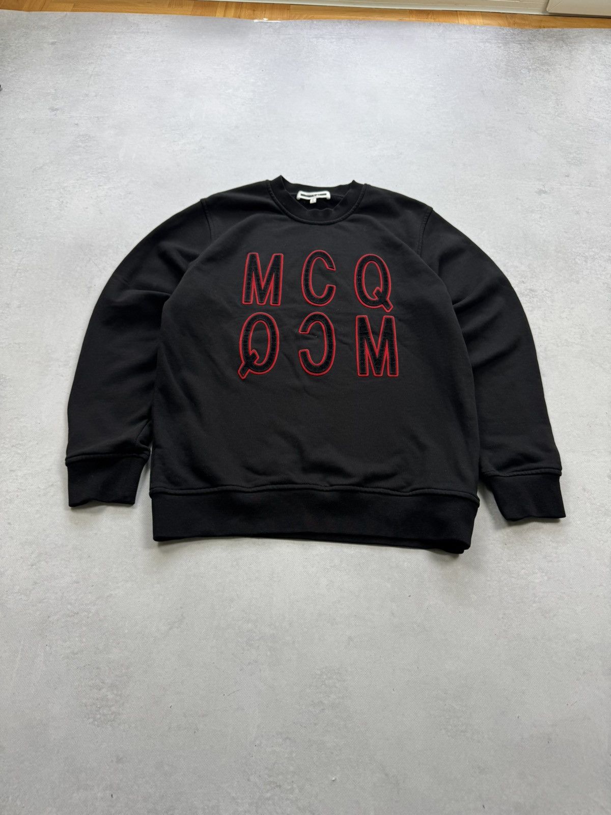 MCQ MCQ Alexander Mcqueen Black Crewneck Sweatshirt Size US L / EU 52-54 / 3 - 2 Thumbnail