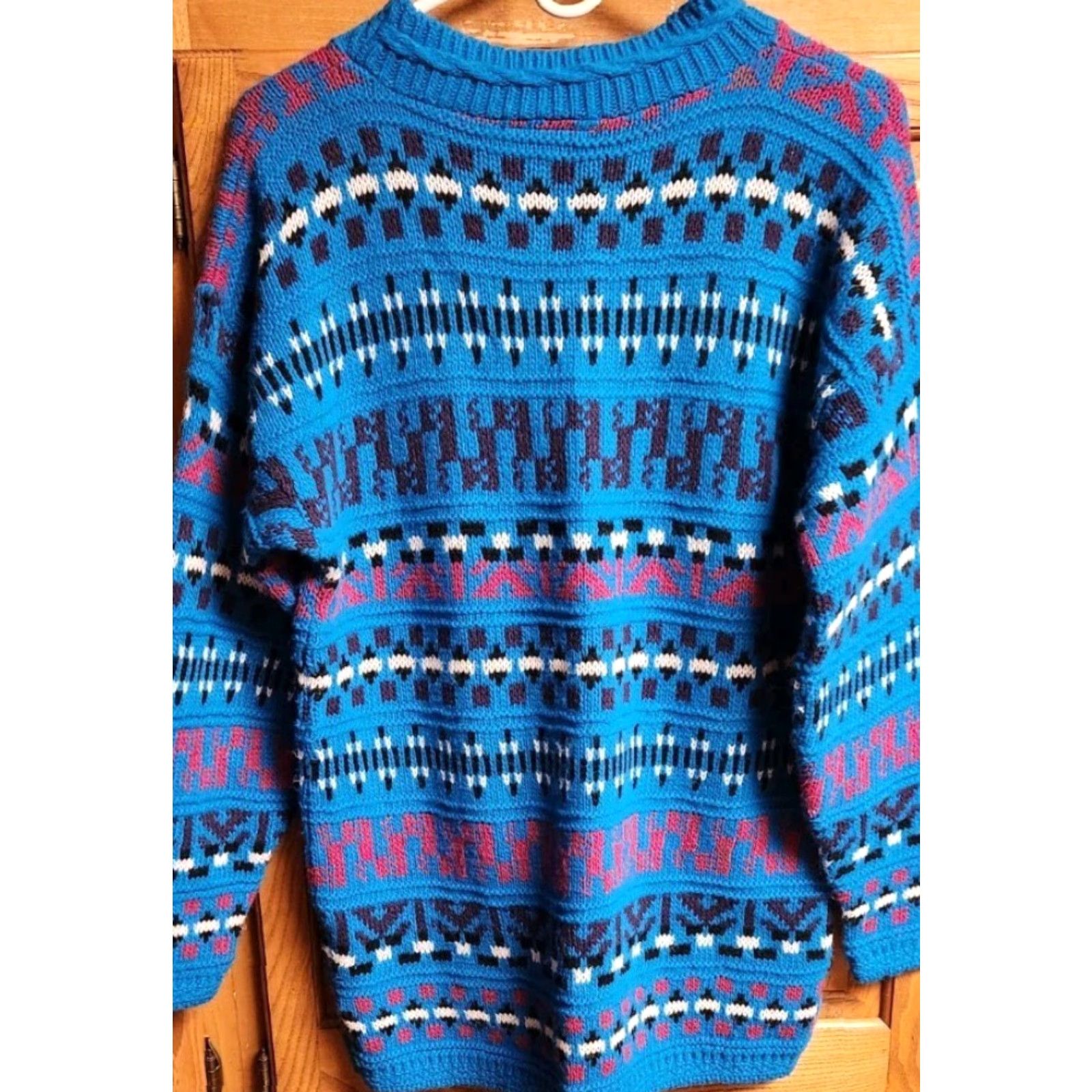 Cherry LA VINTAGE Cheryl Sweater Women L Large Retro Southwestern Aztec Pattern USA MADE Size L / US 10 / IT 46 - 4 Thumbnail