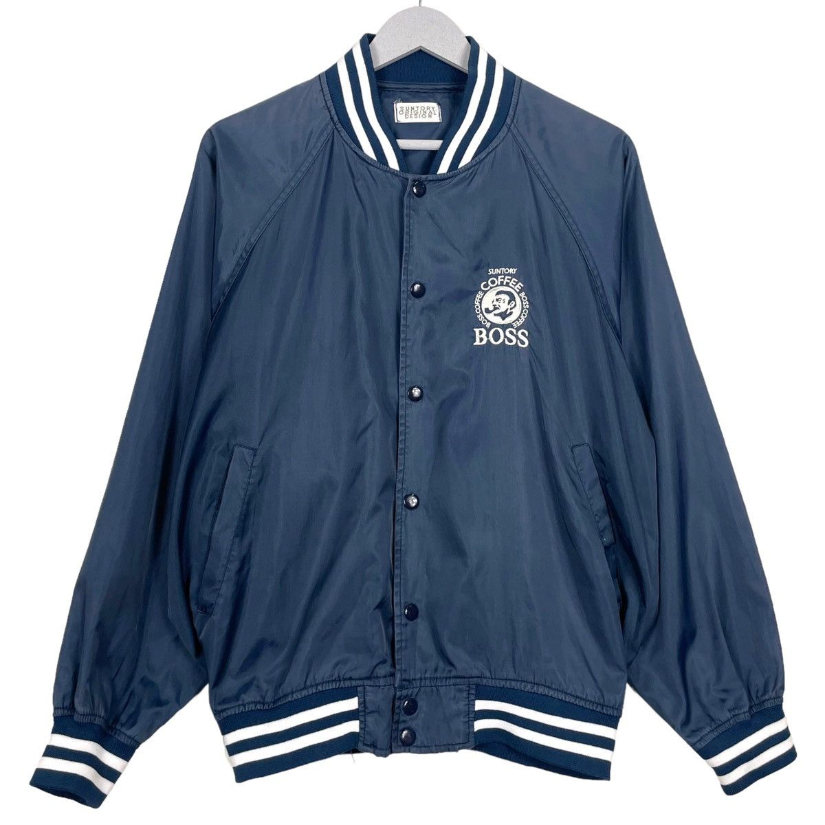Japanese Brand × Vintage 💥VINTAGE SUNTORY BOSS SNAP VARSITY JACKET Size US L / EU 52-54 / 3 - 1 Thumbnail