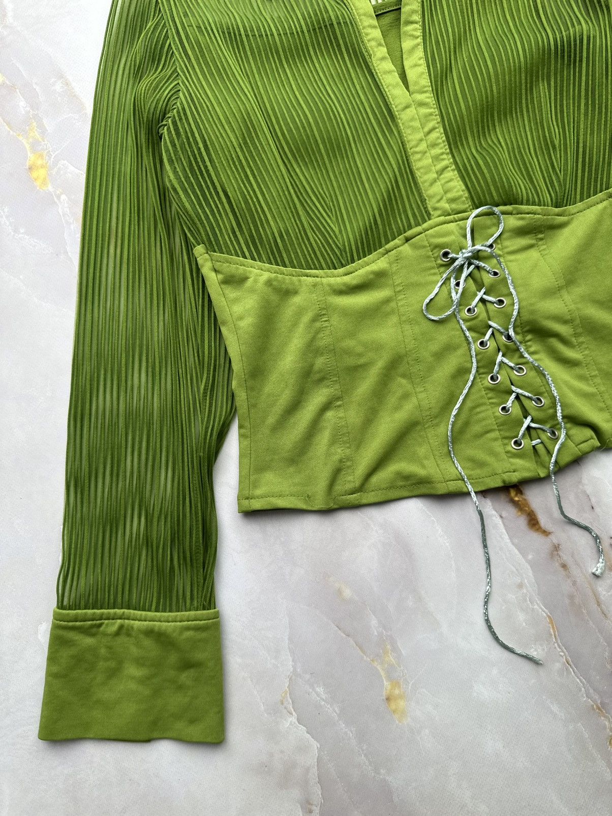 Japanese Brand Vintage Mesh Blouse Size L / US 10 / IT 46 - 5 Thumbnail