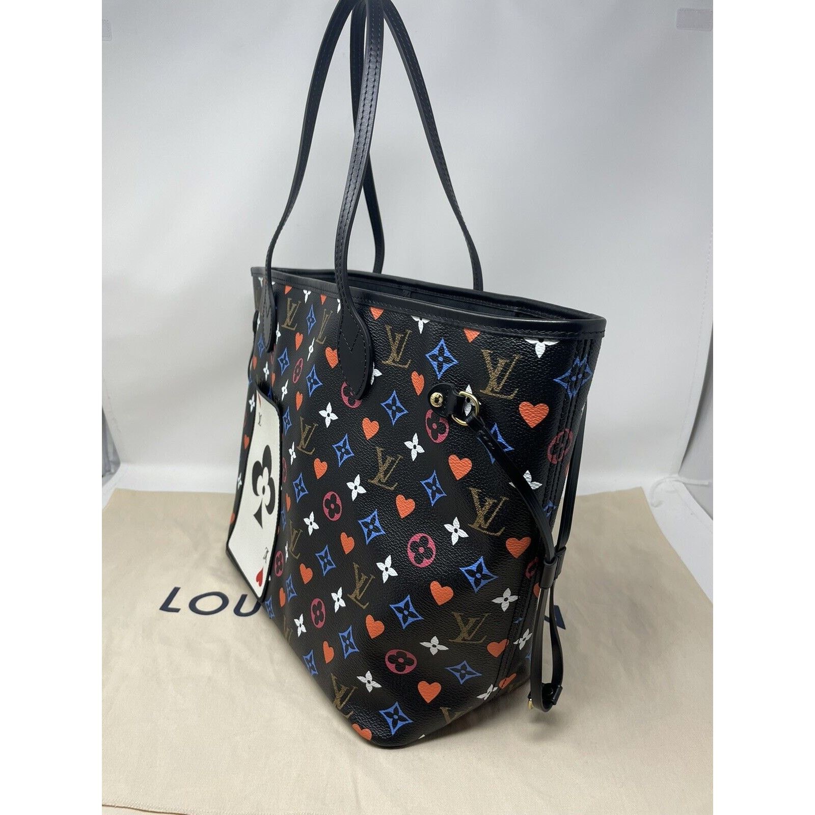 Louis Vuitton Louis Vuitton Neverfull Tote MM Black Canvas Size ONE SIZE - 6 Thumbnail