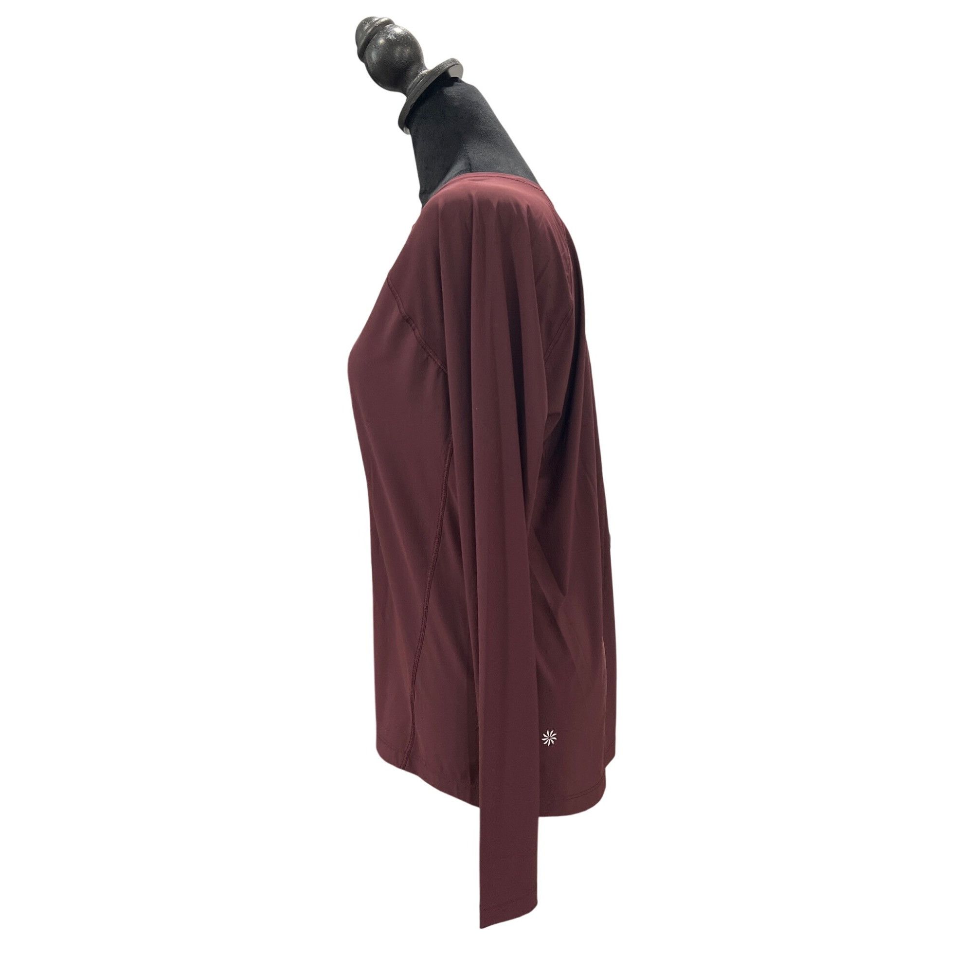 Athleta Athleta Womens Long-Sleeve Burgundy Performance Top SP Light Size S / US 4 / IT 40 - 4 Thumbnail