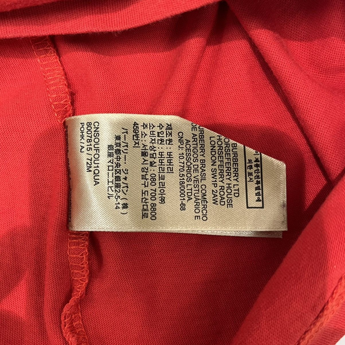 Burberry Burberry Tee Red Size US M / EU 48-50 / 2 - 9 Thumbnail