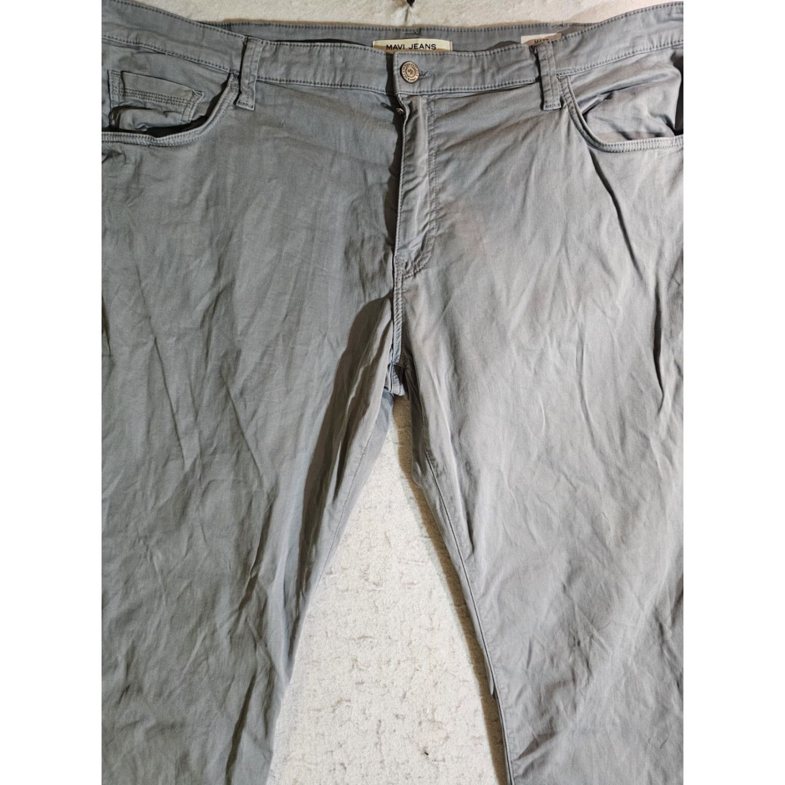 Mavi Mavi Matt Relaxed Straight Jeans Gray Denim Pants Stretch Mens 46/32 Regular 5-Pocket City Preppy School Size US 30 / EU 46 - 2 Thumbnail