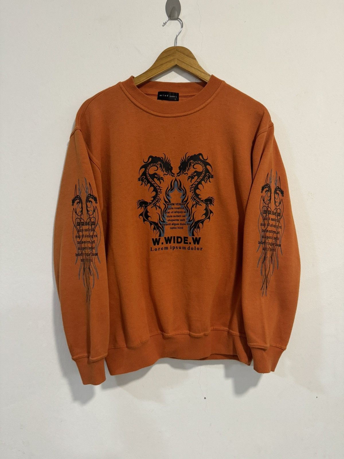 Dragonfly × Vintage Vintage Mind Games Dragon Tatoo Sweatshirt Size US M / EU 48-50 / 2 - 1 Thumbnail