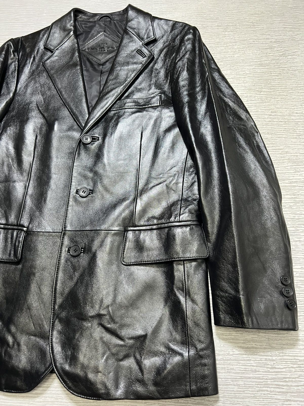 Balenciaga Balenciaga - Vintage - 1997 - Leather Blazer Size US L / EU 52-54 / 3 - 7 Thumbnail