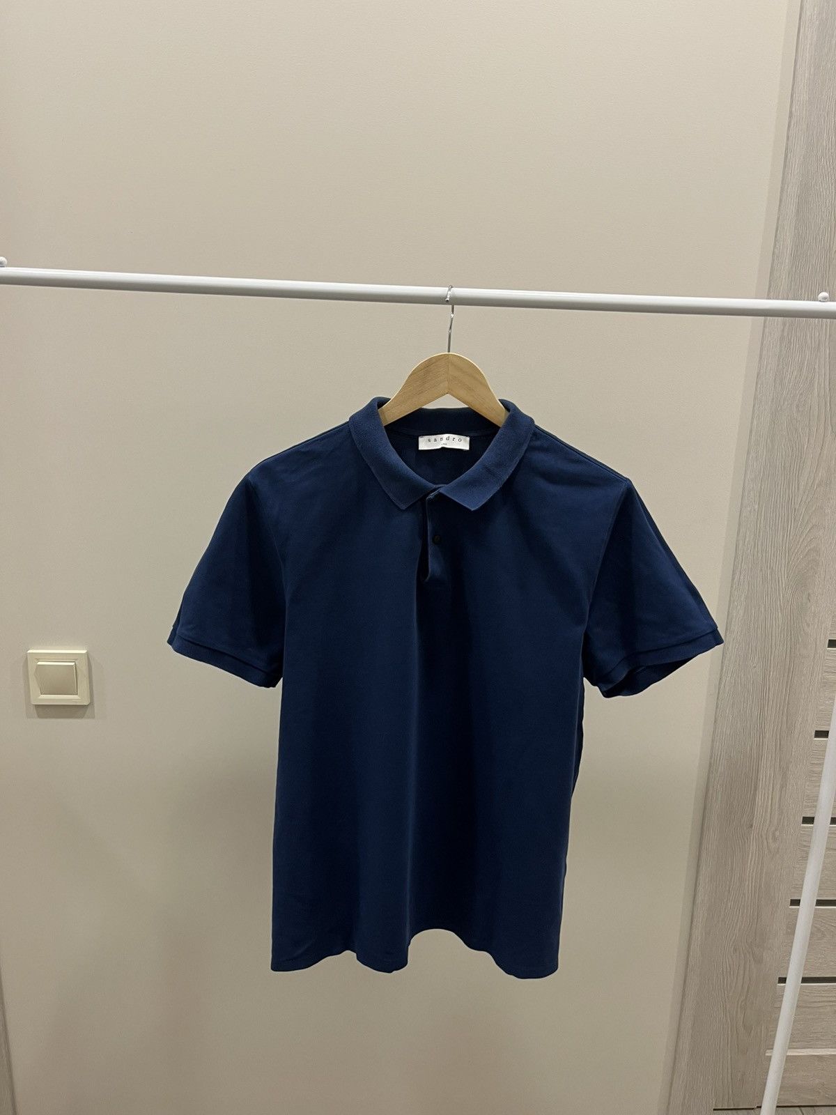 Sandro Sandro Blue Campus Striped Collar Polo Size XL Size US XL / EU 56 / 4 - 2 Thumbnail