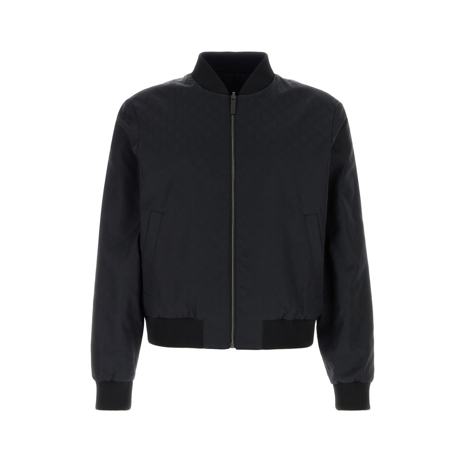 Gucci GUCCI $3400 Black Reversible Light Silk Faille Zip Jacket Ne Size US M / EU 48-50 / 2 - 1 Thumbnail