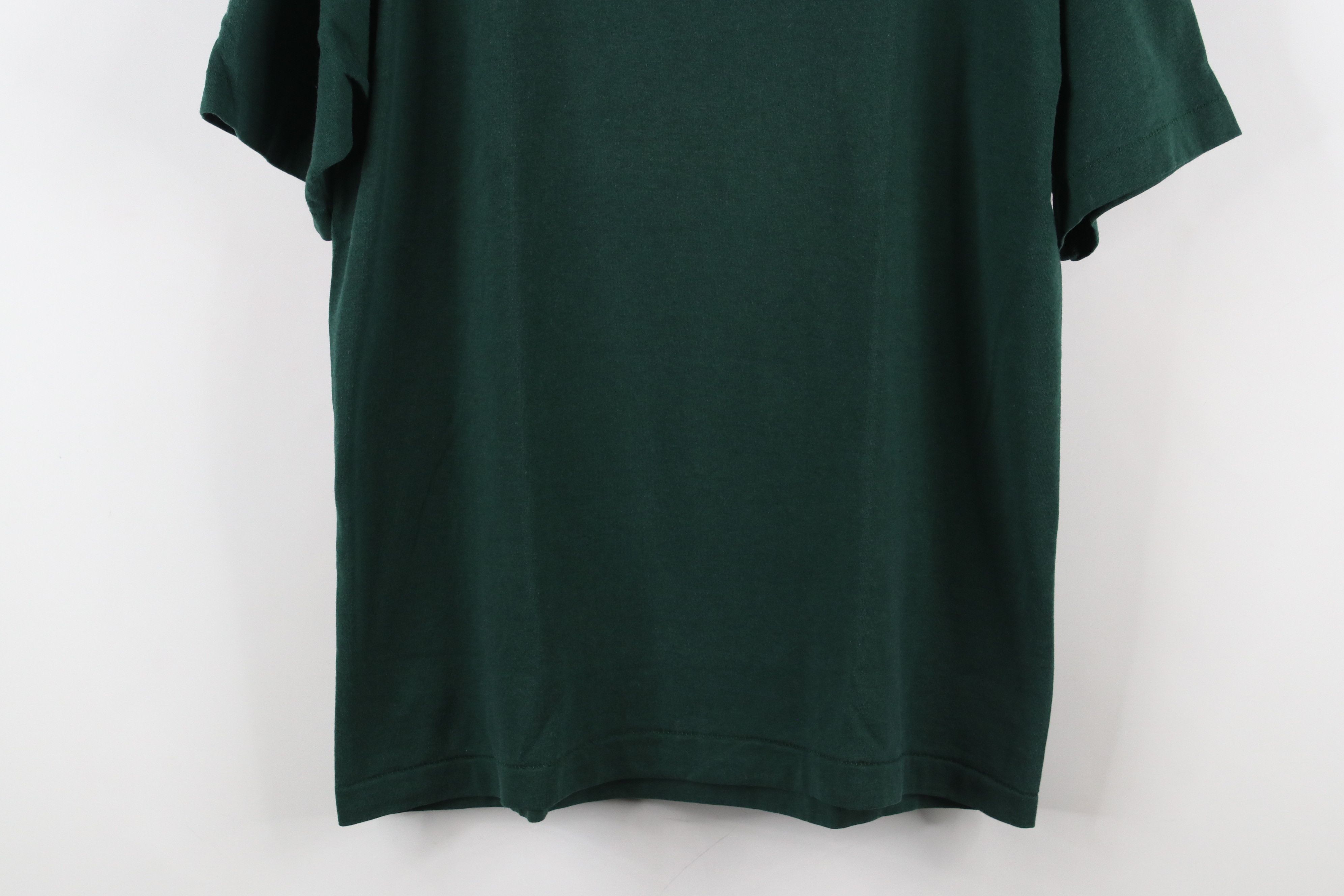 Vintage Vintage 90s Streetwear Blank Short Sleeve T-Shirt Green USA Size US L / EU 52-54 / 3 - 3 Thumbnail