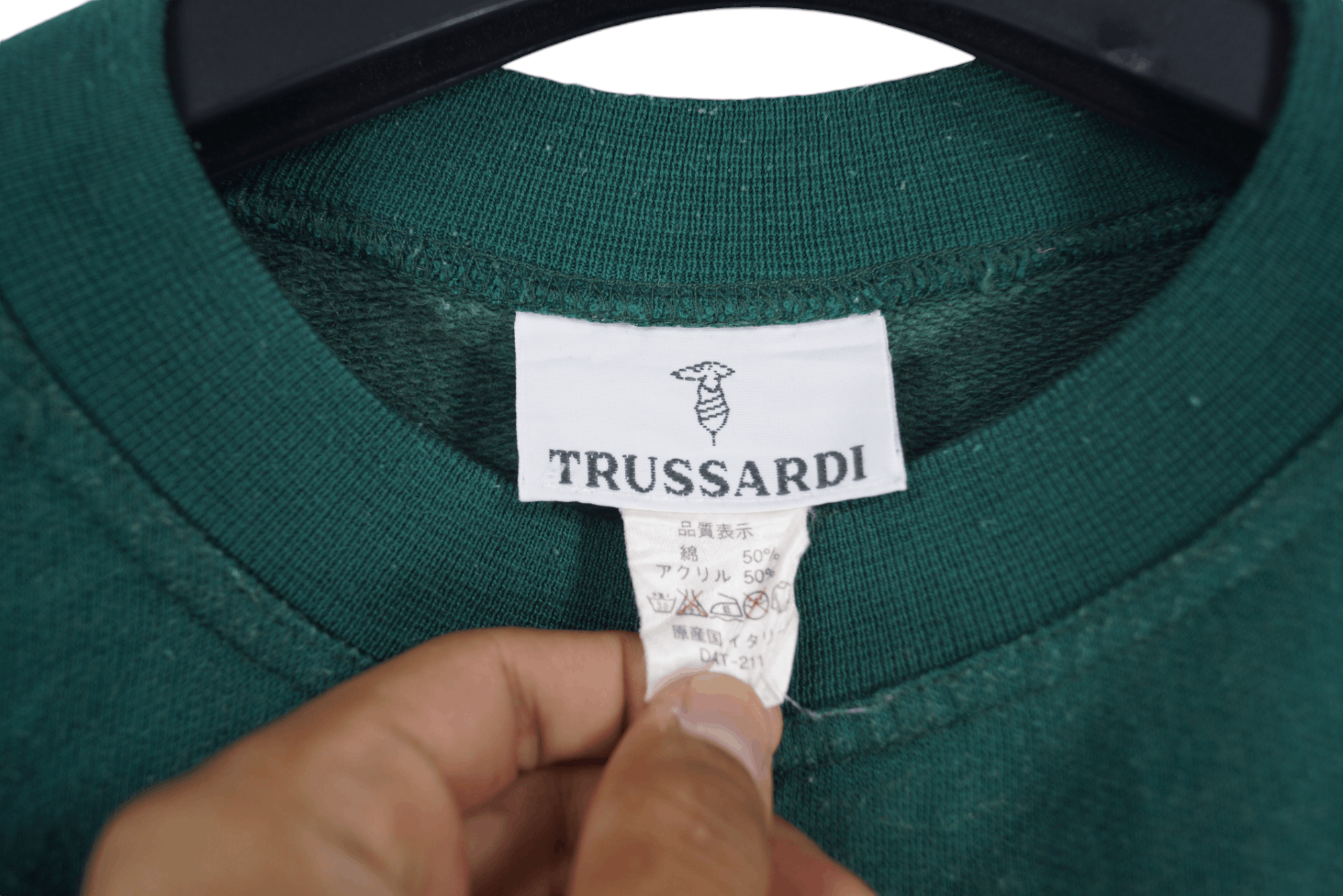 Trussardi × Vintage Vintage Trussardi Sweatshirt Spellout Nice Design Size US M / EU 48-50 / 2 - 3 Thumbnail