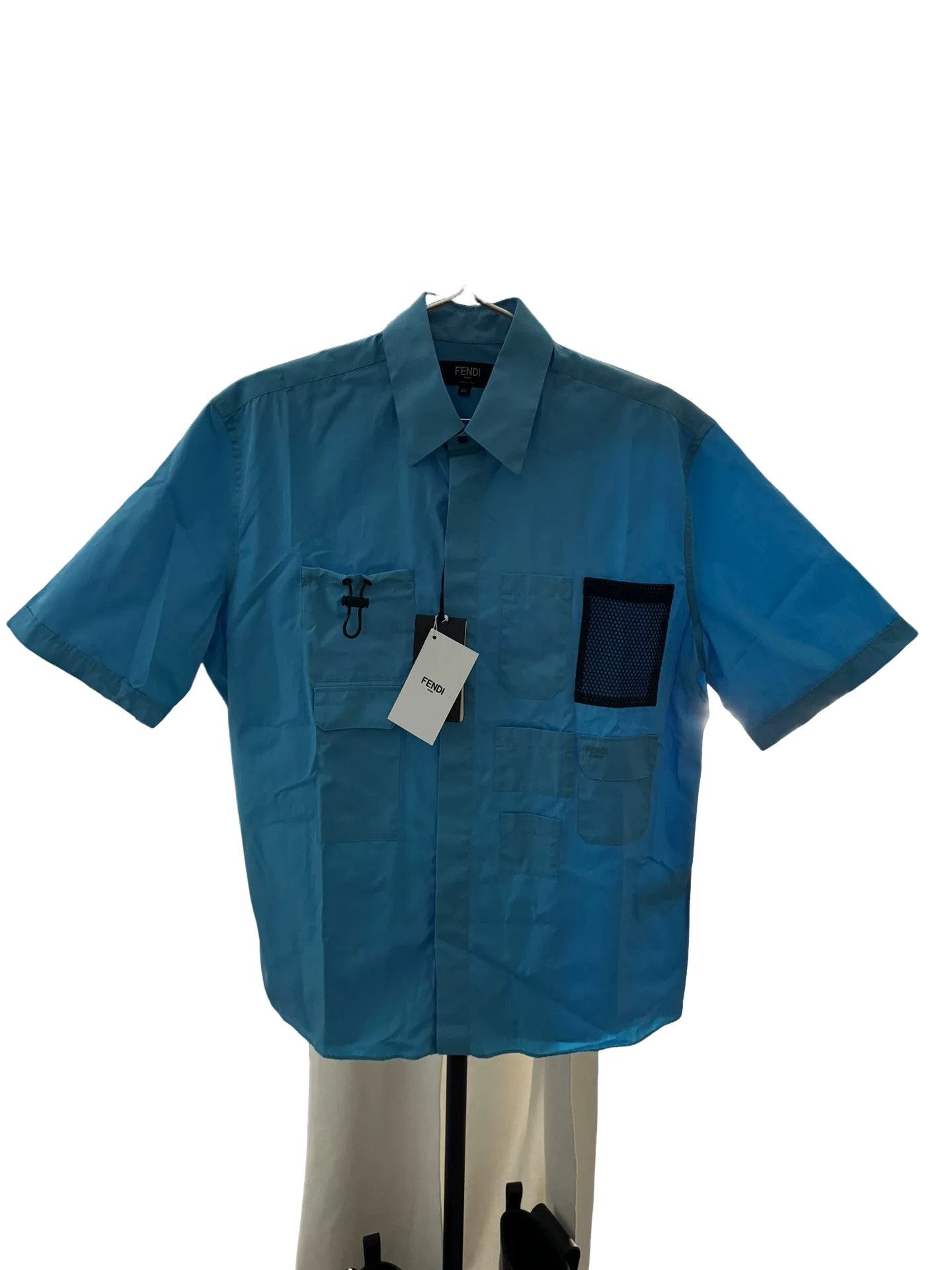 Fendi Fendi Blue Tactical Shirt Size M Size US M / EU 48-50 / 2 - 1 Thumbnail
